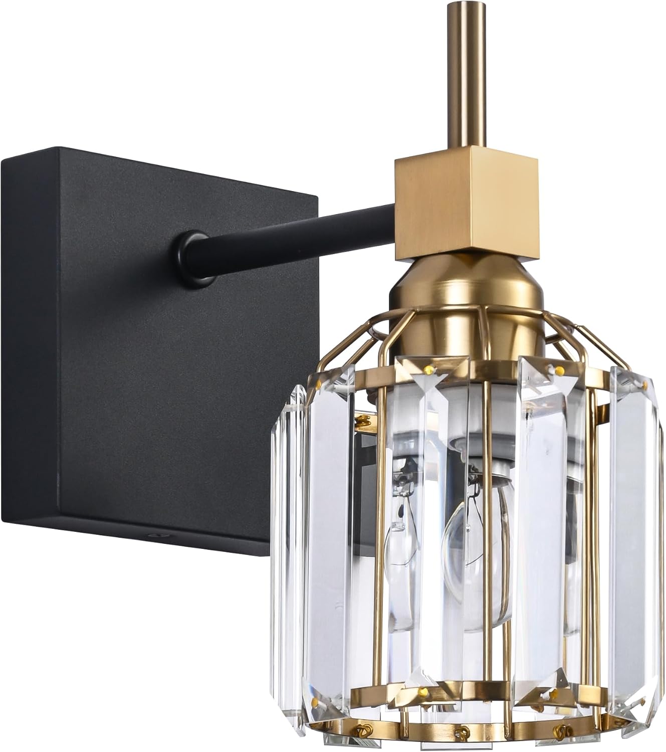 SOLFART 1 luces de cristal para baño, aplique de pared sobre espejo, lámpara de tocador de baño, luces de tocador de cristal para baño, accesorios