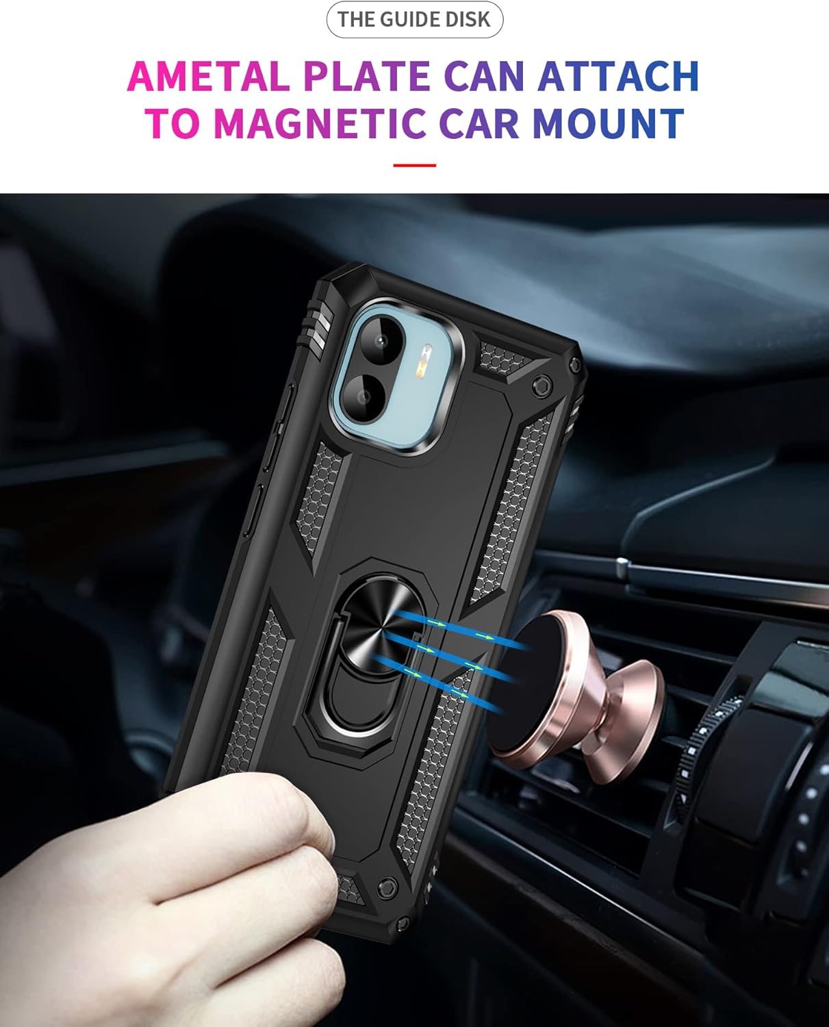 Funda para Xiaomi Redmi A2 Caso,Cubierta de la caja del teléfono con soporte anti-caída para Xiaomi Redmi A1 220733SI 220733SG 220733SL 220743FI