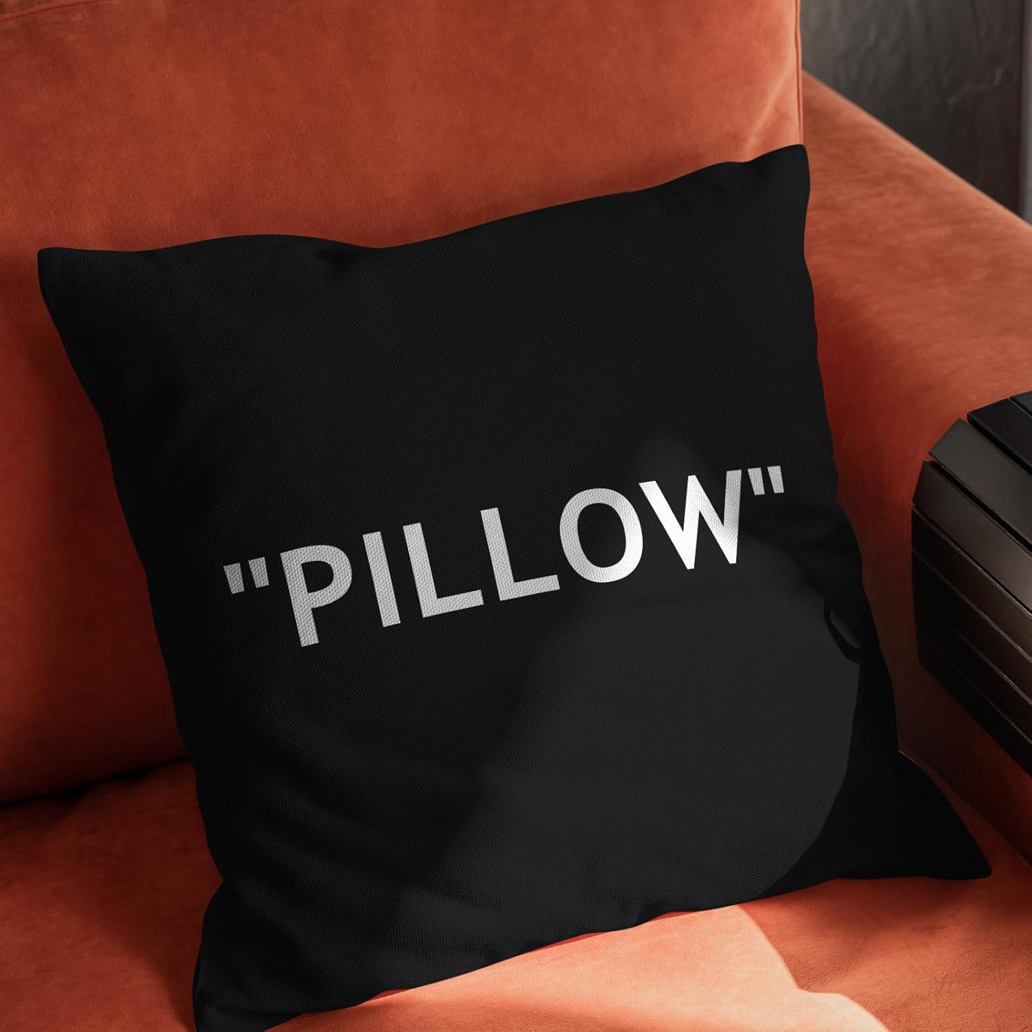 Hypebeast – Juego de 2 fundas de almohada decorativas inspiradas en negro hueso, decoración de cabeza de tenis, funda de cojín cuadrada para