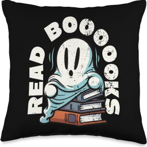 Cute Book Ghost Sayings for Helloween Lovers Book Ghost Read Boooooks Boo Bookworm Halloween Throw Pillow, 16×16, Multicolor Cute Book Ghost Sayings for Helloween Lovers Book Ghost Read Boooooks Boo Bookworm Halloween Throw Pillow, 16×16, Multicolor