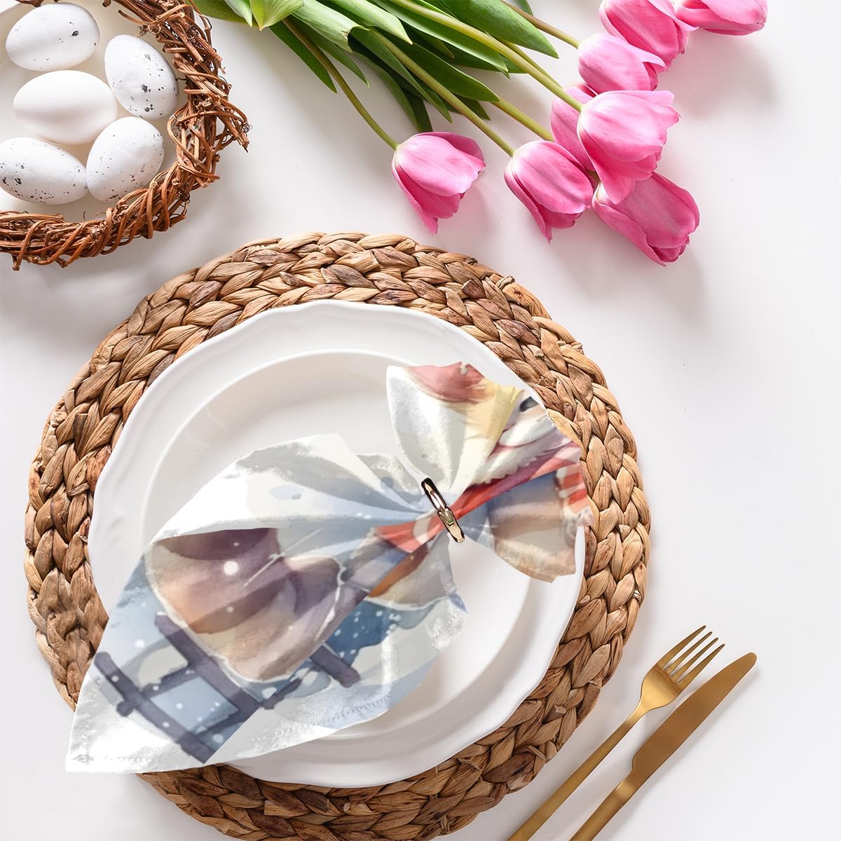Juego de 6 servilletas de tela de 20 x 20 pulgadas, lavables y reutilizables, para decoración de mesa de boda, fiesta de vacaciones, hogar, cóctel,