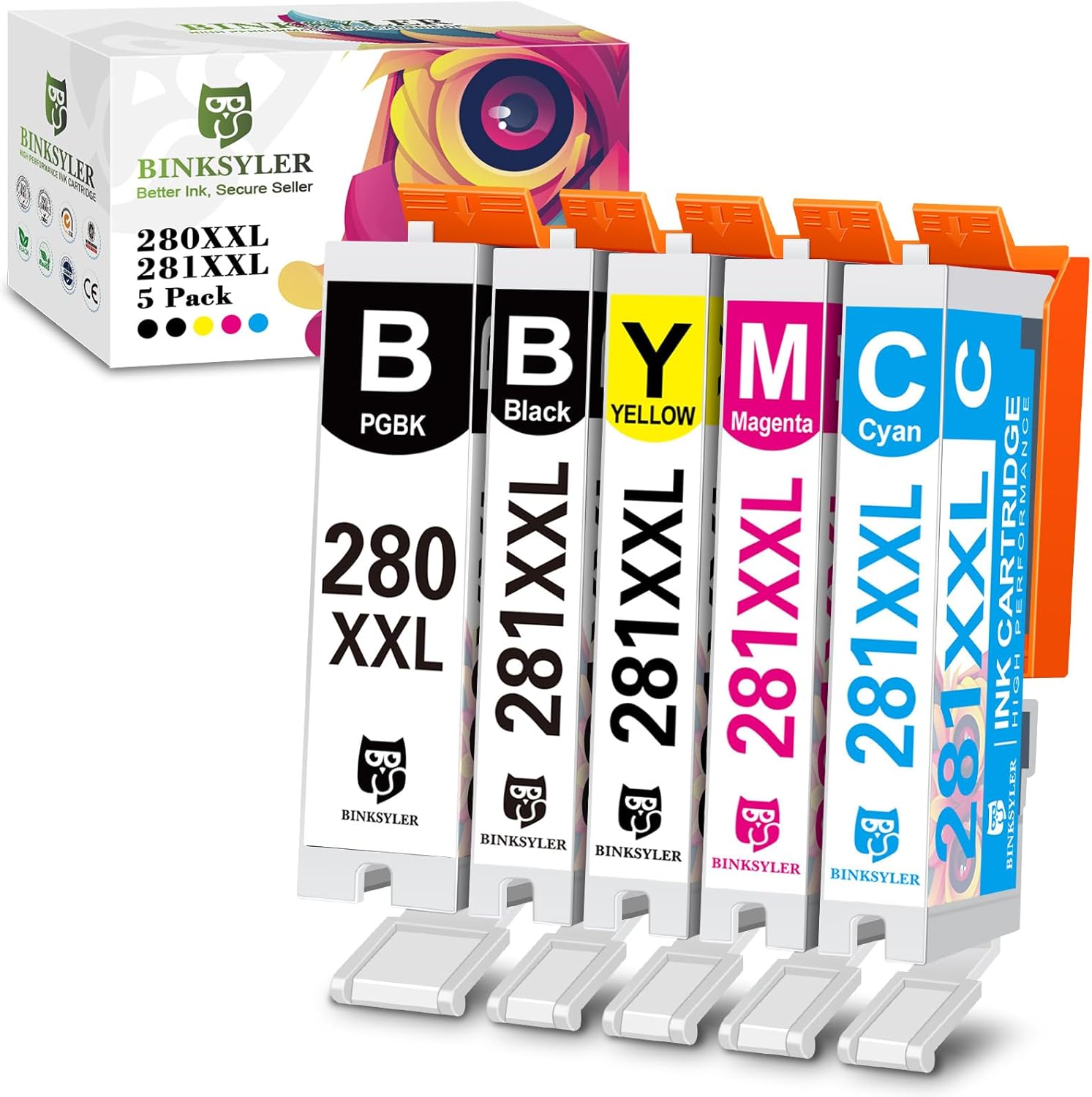 280 281 XXL Cartuchos de tinta de repuesto para Canon 280XL 281XL PGI-280 CLI-281 XXL Trabajo para Canon Pixma TR8620a TR8620 TR8520 TR8500 TR7520