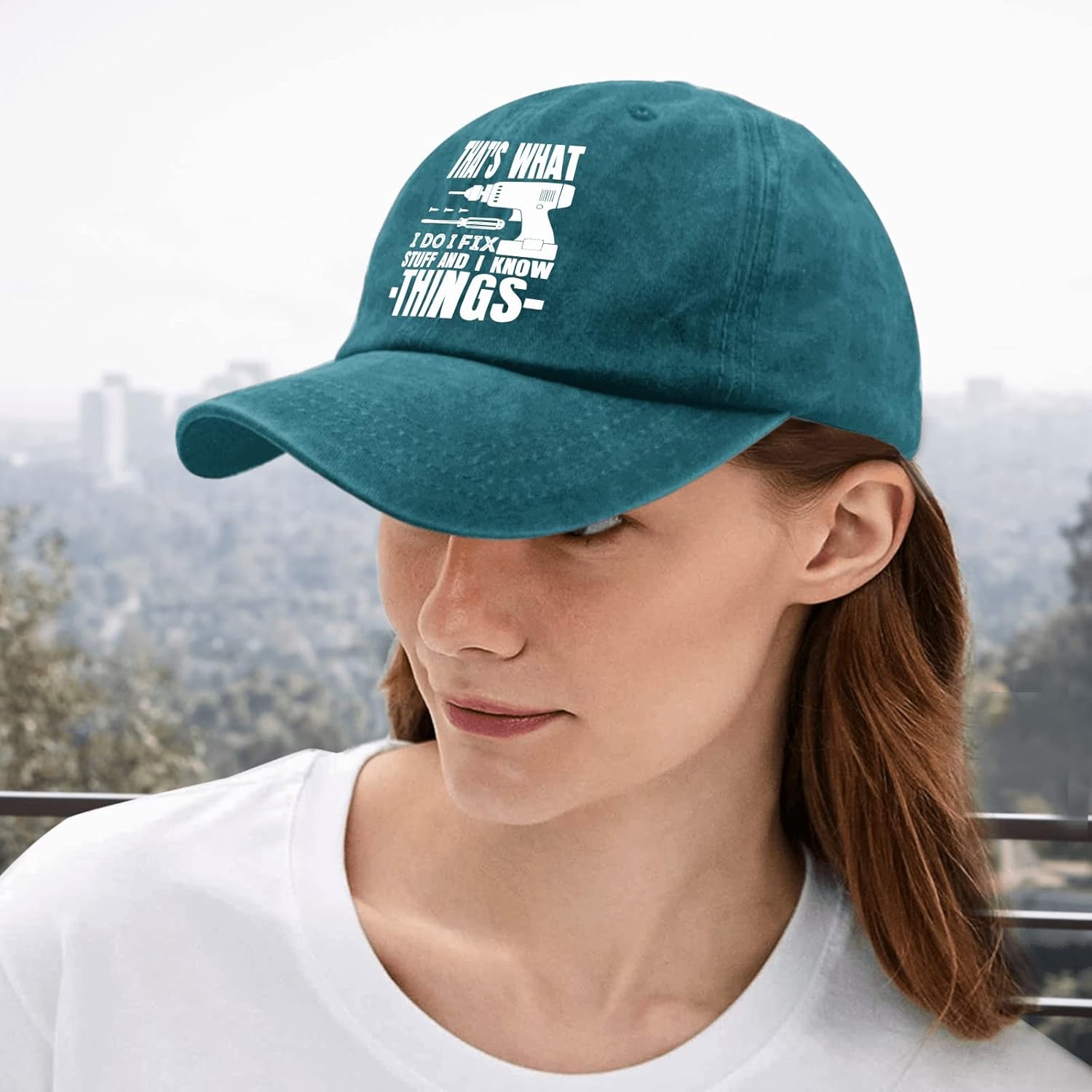 Sombreros para papá That’s What i do i fix Stuff and i Know Things Dad Hats, divertida gorra de béisbol para mujer