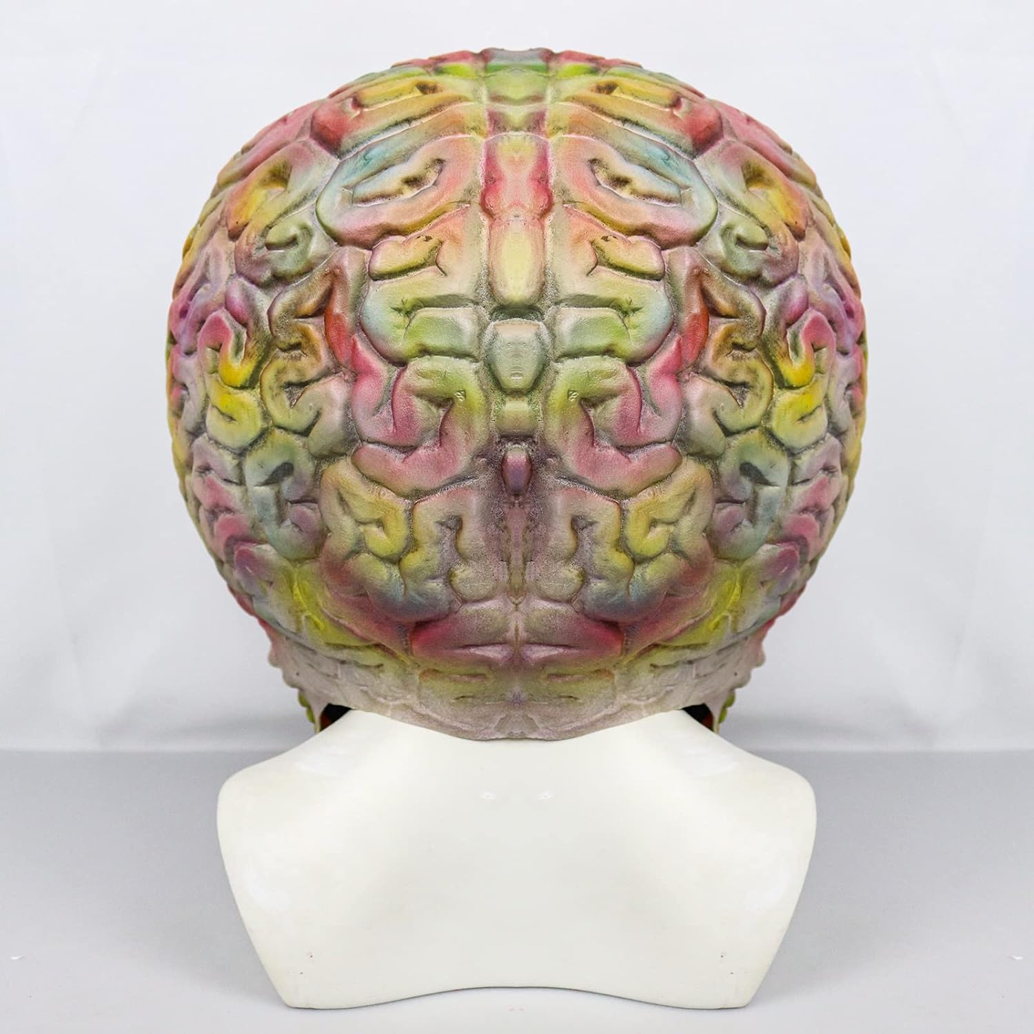 Varuotu Máscara de ataques de Marte para Halloween, máscara de desnudez cerebral, máscara de alienígena, divertido casco de cabeza completa, disfraz