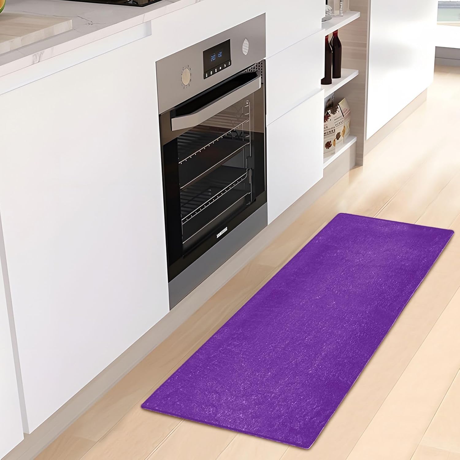 Tapete de cocina índigo, lavable a máquina, antideslizante, tapete de baño con parte trasera de goma, 39 x 20 pulgadas