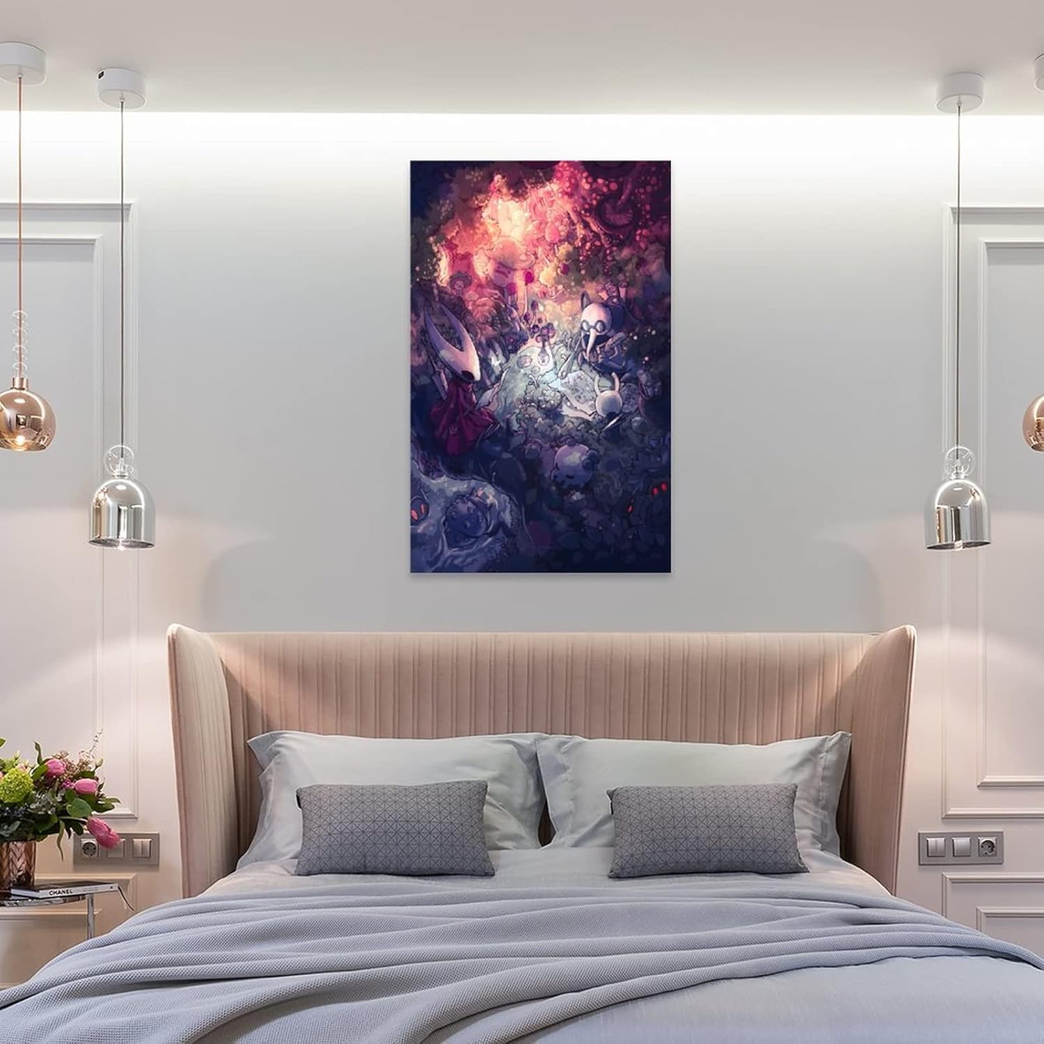 SNKB Hollow Knight – Póster artístico en lienzo y arte para pared, diseño moderno de dormitorio familiar, 16 x 24 pulgadas (15.7 x 23.6 in)