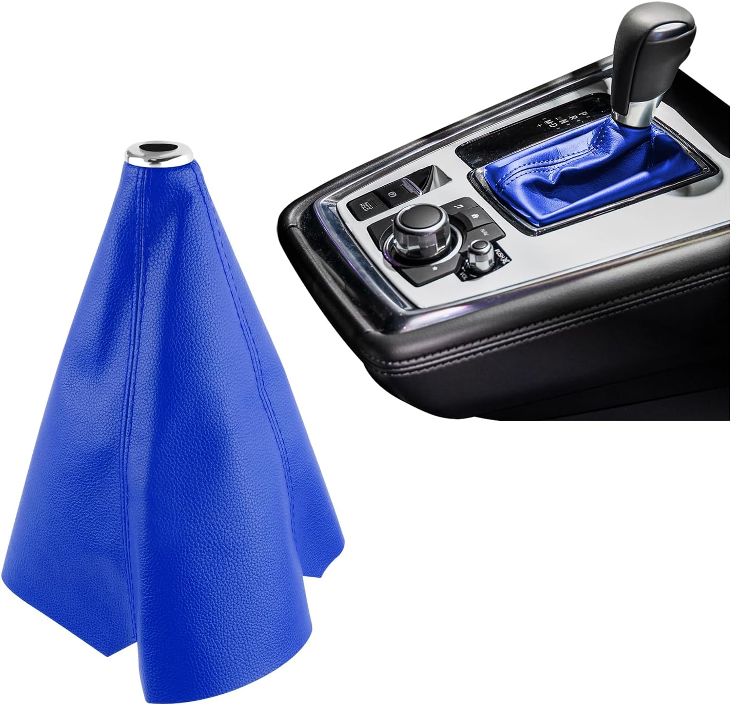 Funda de cuero para palanca de cambios de automóvil, accesorios para decoración interior de automóvil, cubierta universal a prueba de polvo, para
