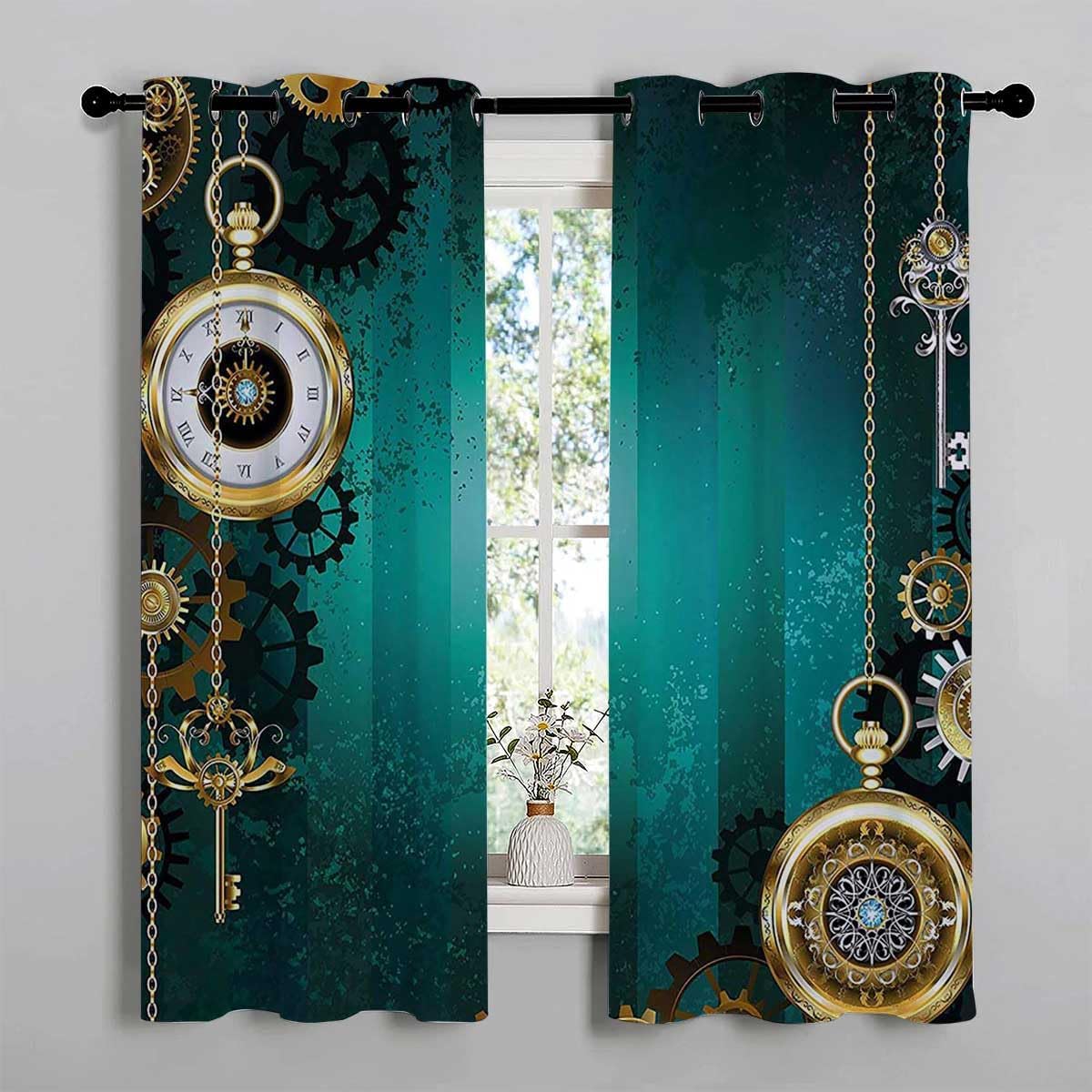 YANFENQI Cortinas para Habitacion Blackout Industrial Door Frame Curtain Pantry Curtain 63Inch Width by 80Inch Length,2 Panels