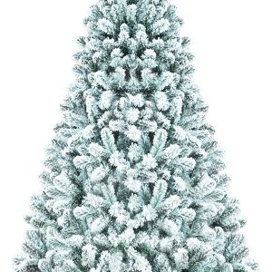 leheyhey Árbol de Navidad artificial con nieve de 6 pies, vista realista de abeto, fácil de montar con soportes de metal, adecuado para decoración leheyhey Árbol de Navidad artificial con nieve de 6 pies, vista realista de abeto, fácil de montar con soportes de metal, adecuado para decoración
