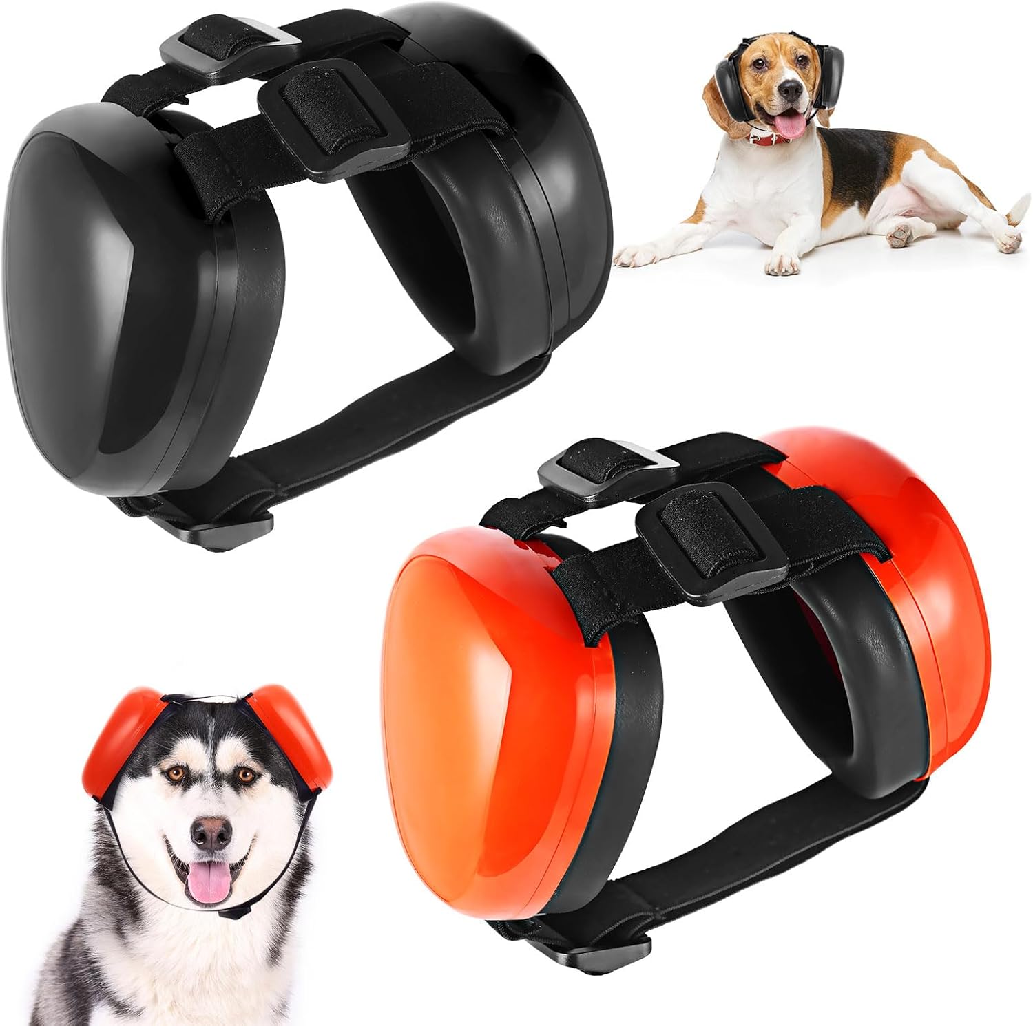 2 orejeras para perro para protección contra el ruido de 25 dB NRR orejeras para perros, auriculares para perros, tapones para los oídos para
