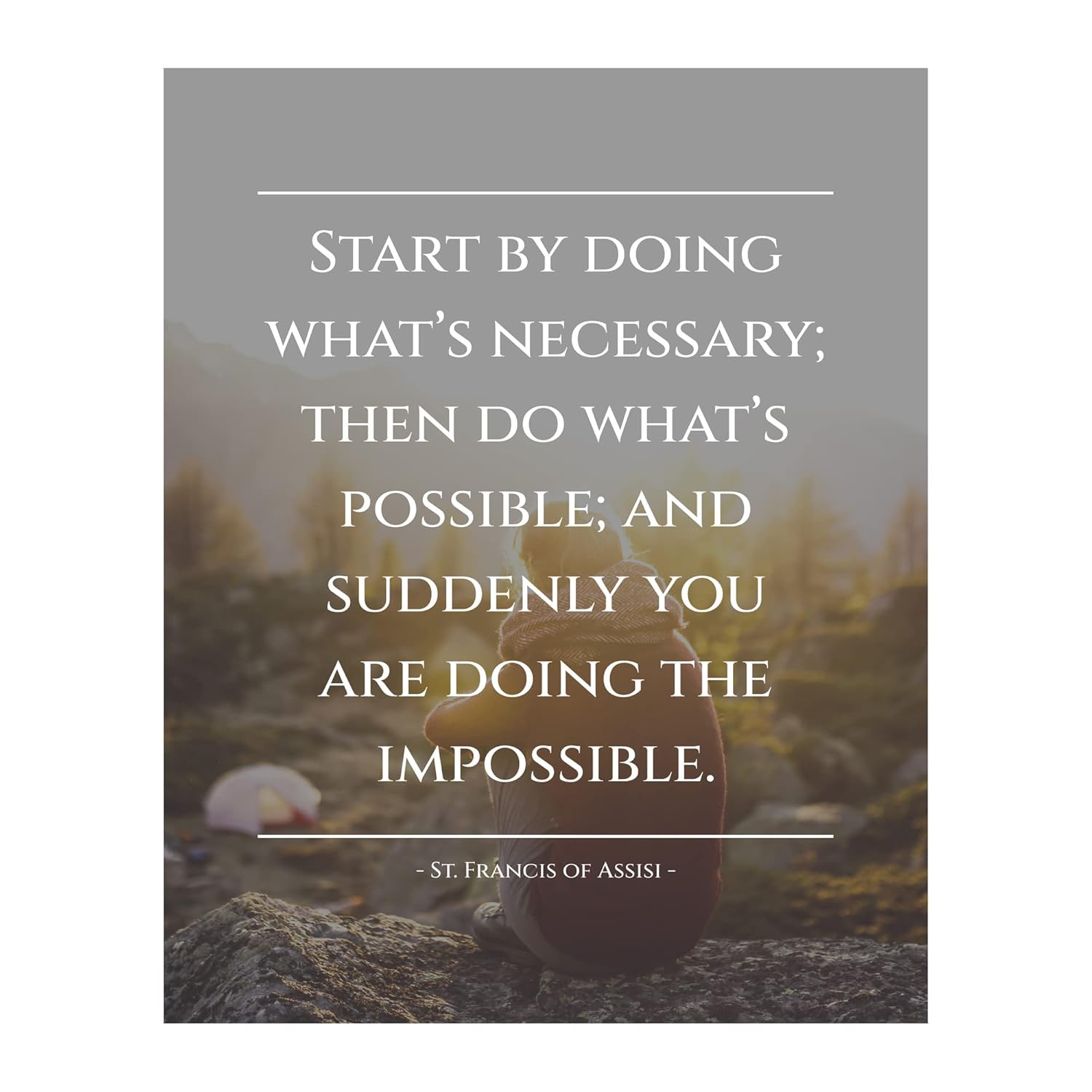 Start By Doing – Inspirational Wall Decor, Motivational Natural Wall Art Is A Great Quotes Photo Print For Living Room Decor, Office Decor, Library,