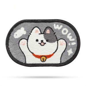 Molesun Tapete de baño para gatos, tapete de ducha de microfibra de felpa antideslizante, absorbente de agua, divertidos tapetes de animales para Molesun Tapete de baño para gatos, tapete de ducha de microfibra de felpa antideslizante, absorbente de agua, divertidos tapetes de animales para