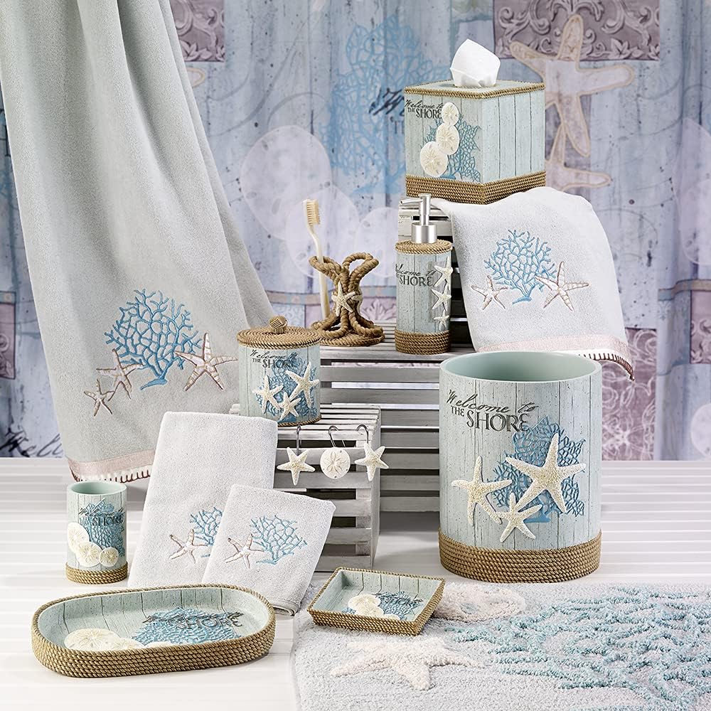 Avanti Linens – Dispensador de jabónbomba de loción, artículos esenciales para el baño de invitados, decoración de baño inspirada en la costa