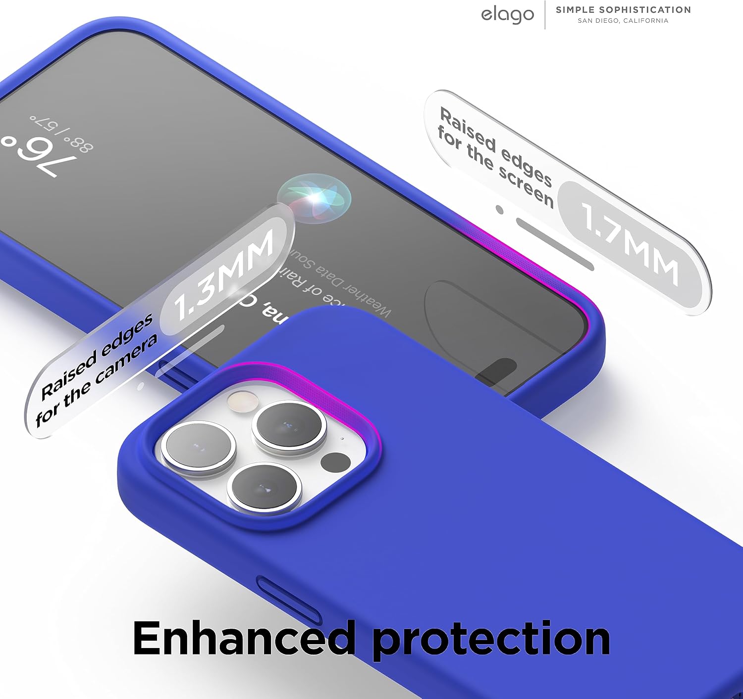 elago Compatible con iPhone 15 Pro, funda de silicona líquida, funda protectora de cuerpo completo, a prueba de golpes, funda delgada para teléfono,