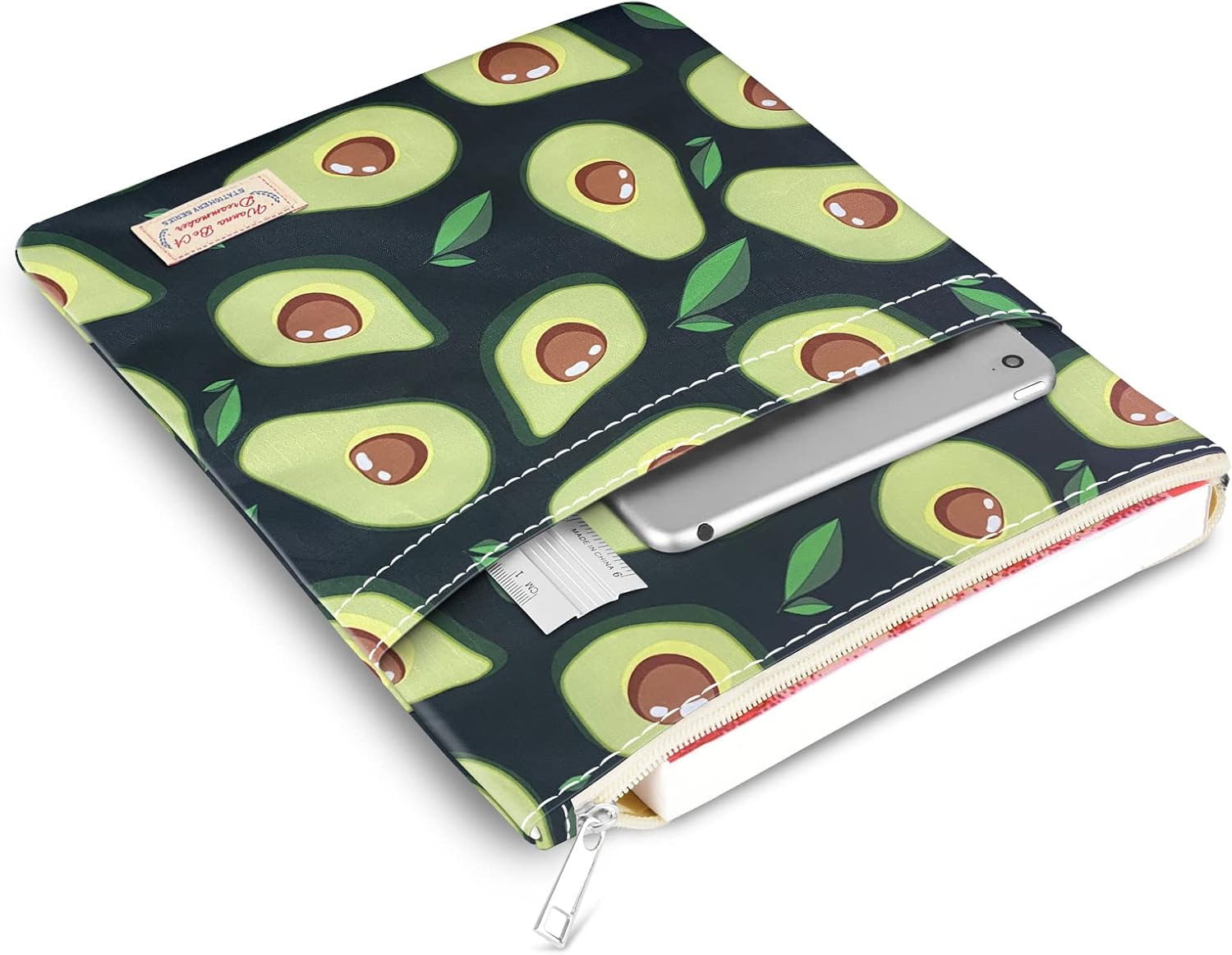 Funda de libro para amantes de los libros con cremallera, protector de libros de nerd de libros, fundas de libro para tapa dura, lavable,
