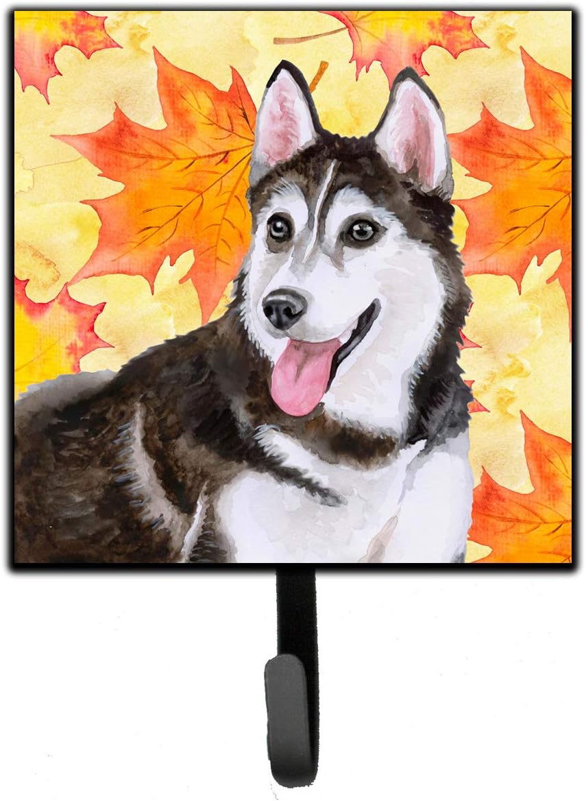 Caroline’s Treasures Siberian Husky #2 – Gancho de pared de otoño, pequeño, multicolor