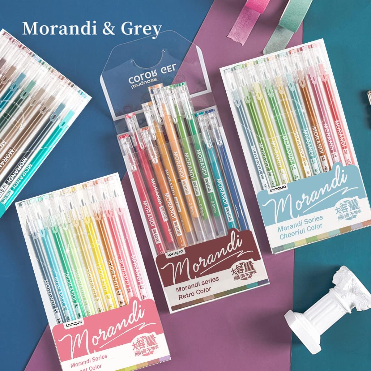 HysmmxHer Bolígrafos para colorear de diario de 0.020 in, juego de 9 bolígrafos de colores arcoíris surtidos para adultos, caligrafía para colorear,