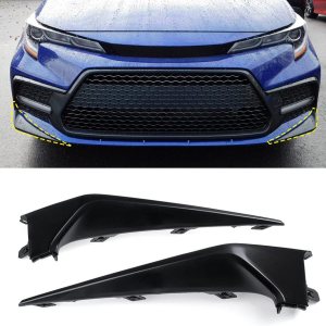 Moldura de parachoques delantero compatible con Toyota Corolla SE XSE 2020 2021 de repuesto para conductor y pasajero, cubierta divisora de labio Moldura de parachoques delantero compatible con Toyota Corolla SE XSE 2020 2021 de repuesto para conductor y pasajero, cubierta divisora de labio