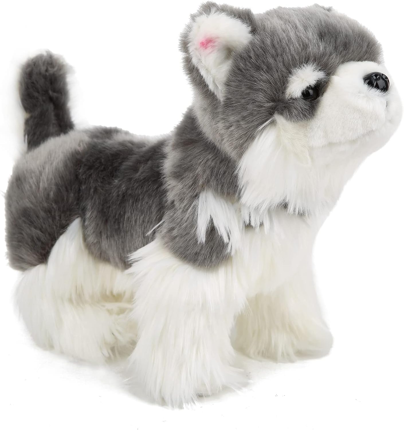Animal de peluche para perro, Alaskan Malamute de peluche, juguete realista para perros, 9 pulgadas