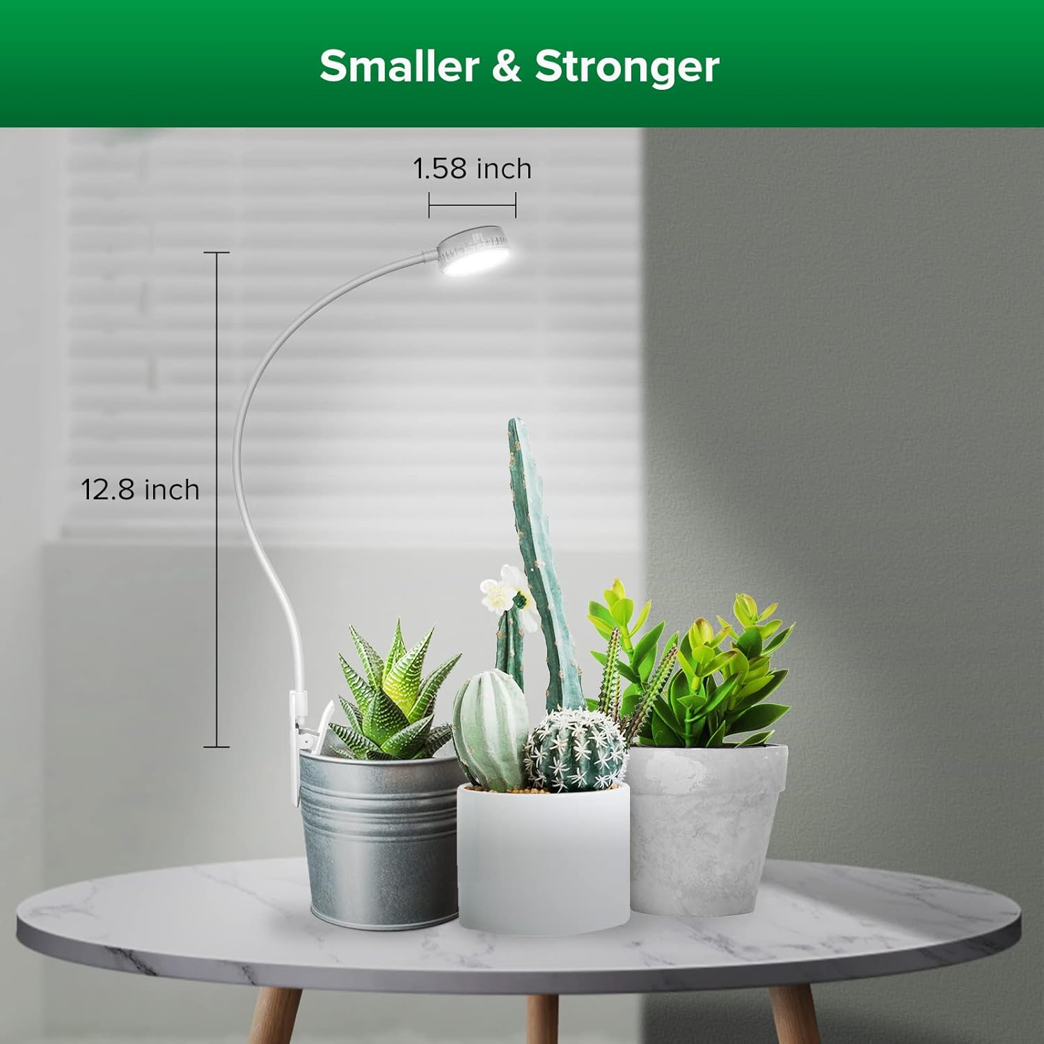 SANSI Luces de cultivo para plantas de interior, clip de maceta LED para plantas de espectro completo, lámpara de cultivo de plantas con 4 niveles