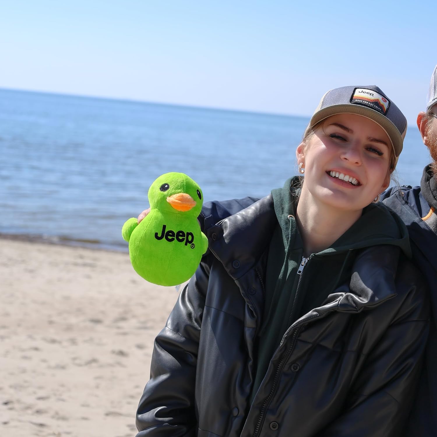Jeep Texto Logo Peluche Animal Pato Verde -Perfect Enthusiasts You’ve Been Ducked (Verde)