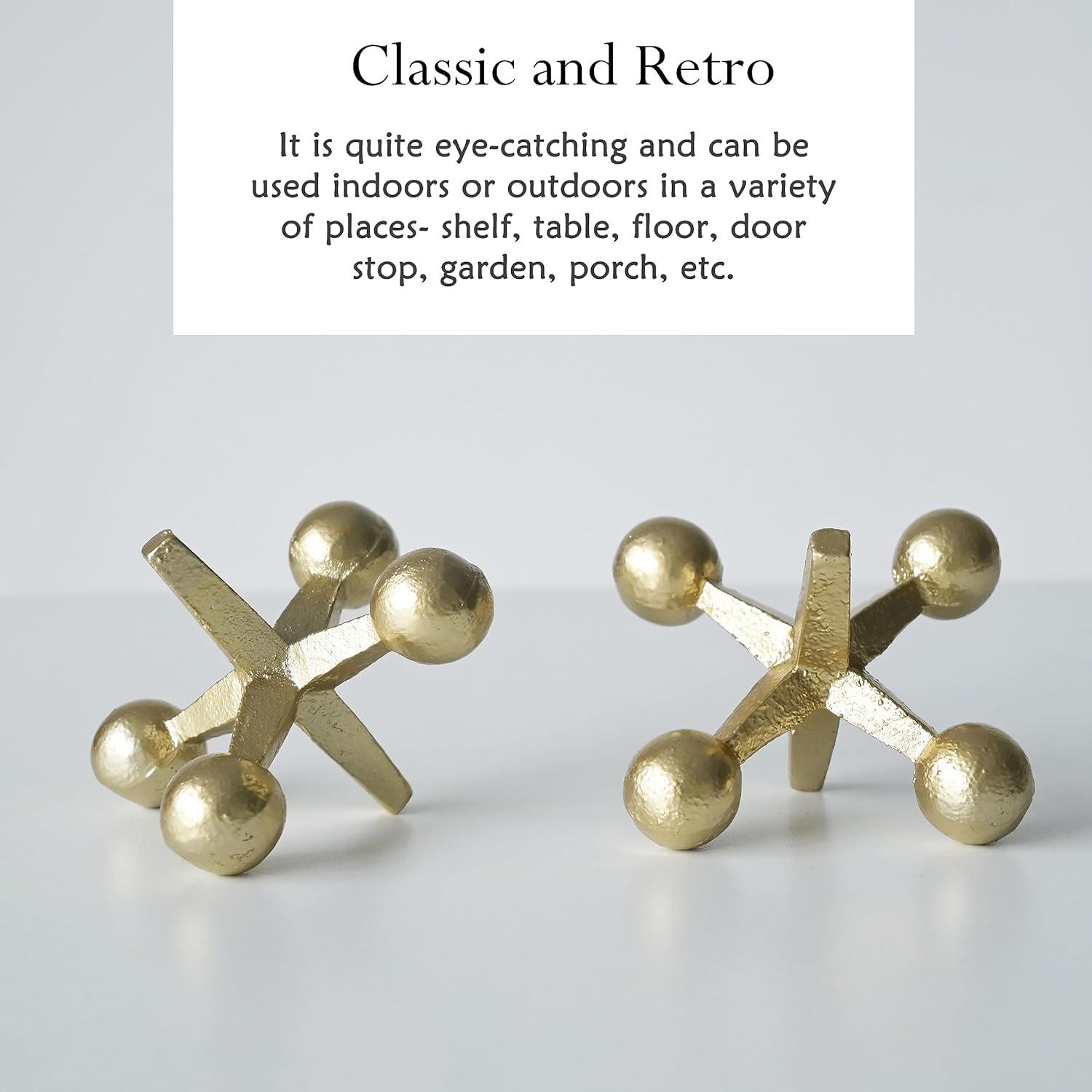 Gato de hierro fundido retro decorativo para el hogar, decoración de estantería, esculturas para decoración del hogar (dorado)