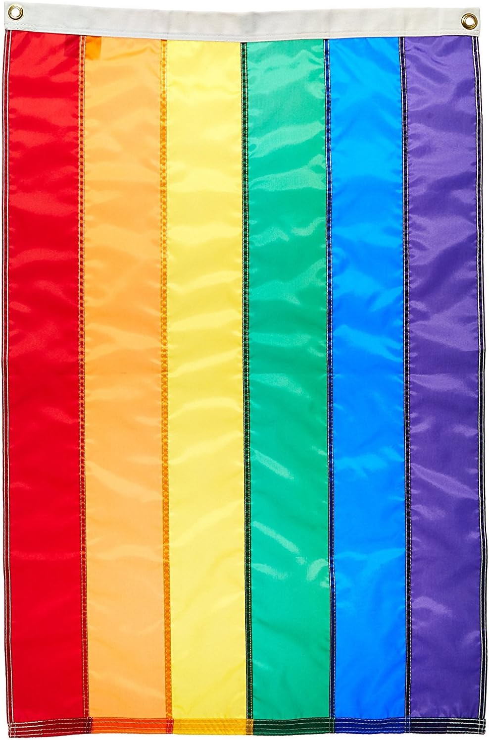 US Flag Factory Bandera arcoíris de 2 x 3 pies (rayas cosidas) para exteriores SolarMax nailon  Orgullo gay lesbiana LGBT  Calidad premium