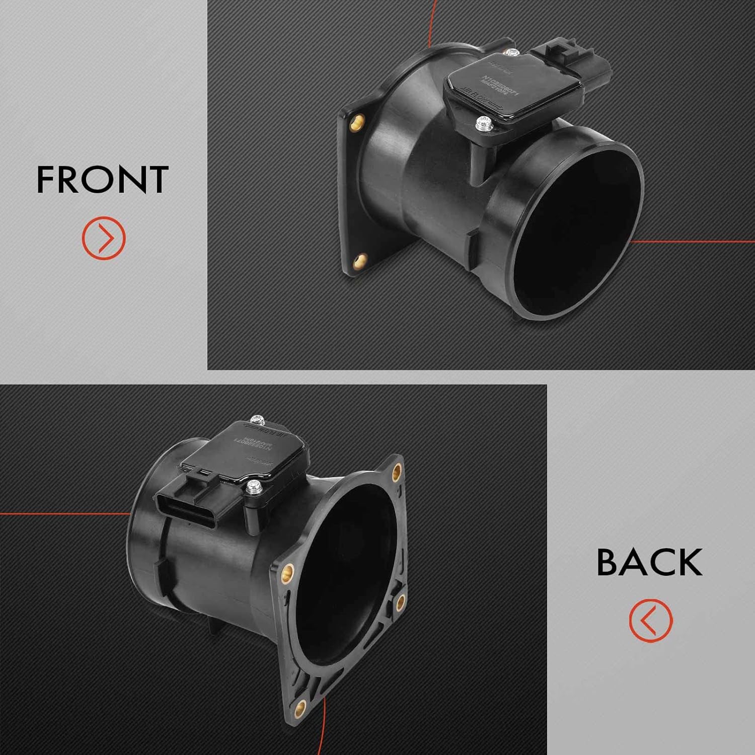 A-Premium Conjunto de medidor de sensor de flujo de aire masivo con 6 pines 8 cilindros 4.6L compatible con Mercury Marauder 2003-2004