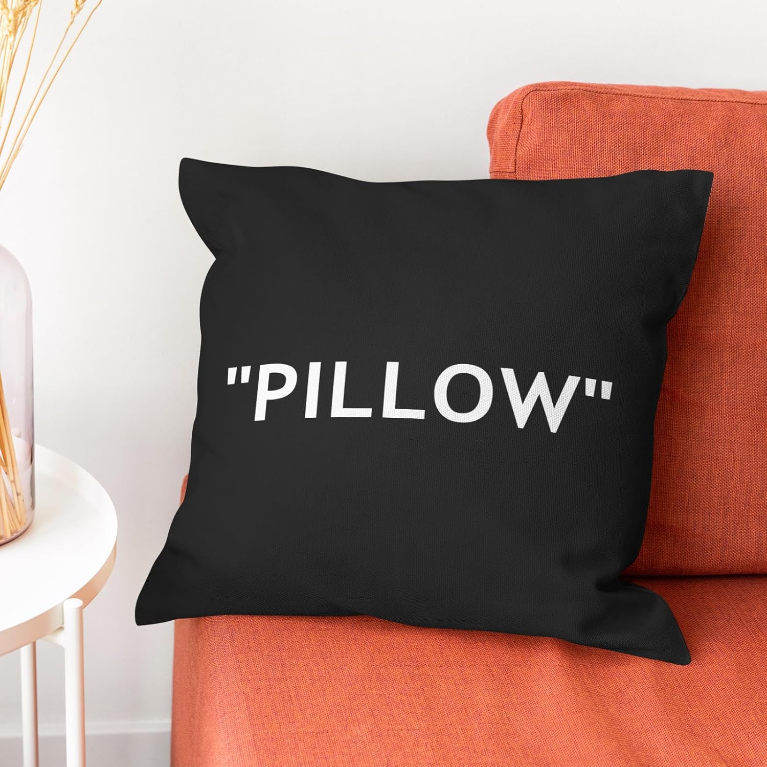 Hypebeast – Juego de 2 fundas de almohada decorativas inspiradas en negro hueso, decoración de cabeza de tenis, funda de cojín cuadrada para