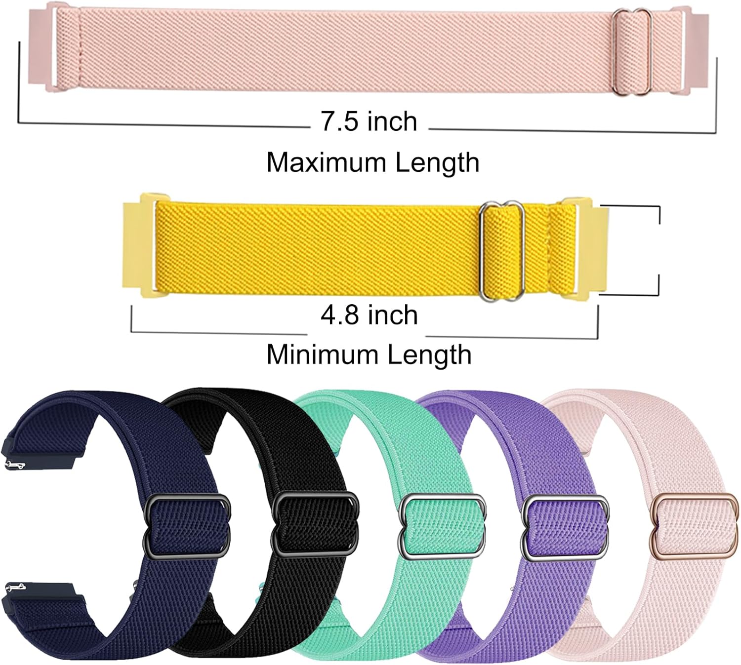 Paquete de 2 correas elásticas de nailon compatibles con Gizmo Watch 3 2 1Gabb Watch 3 2 1SyncUP para niños, correa elástica suave de 0.78 pulgadas