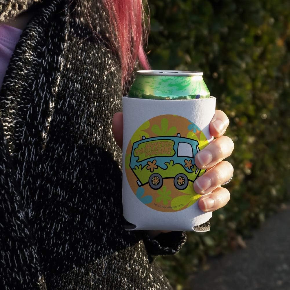 Scooby-Doo The Mystery Machine – Enfriador de latas – Funda aislante plegable para bebidas – Soporte aislado para bebidas