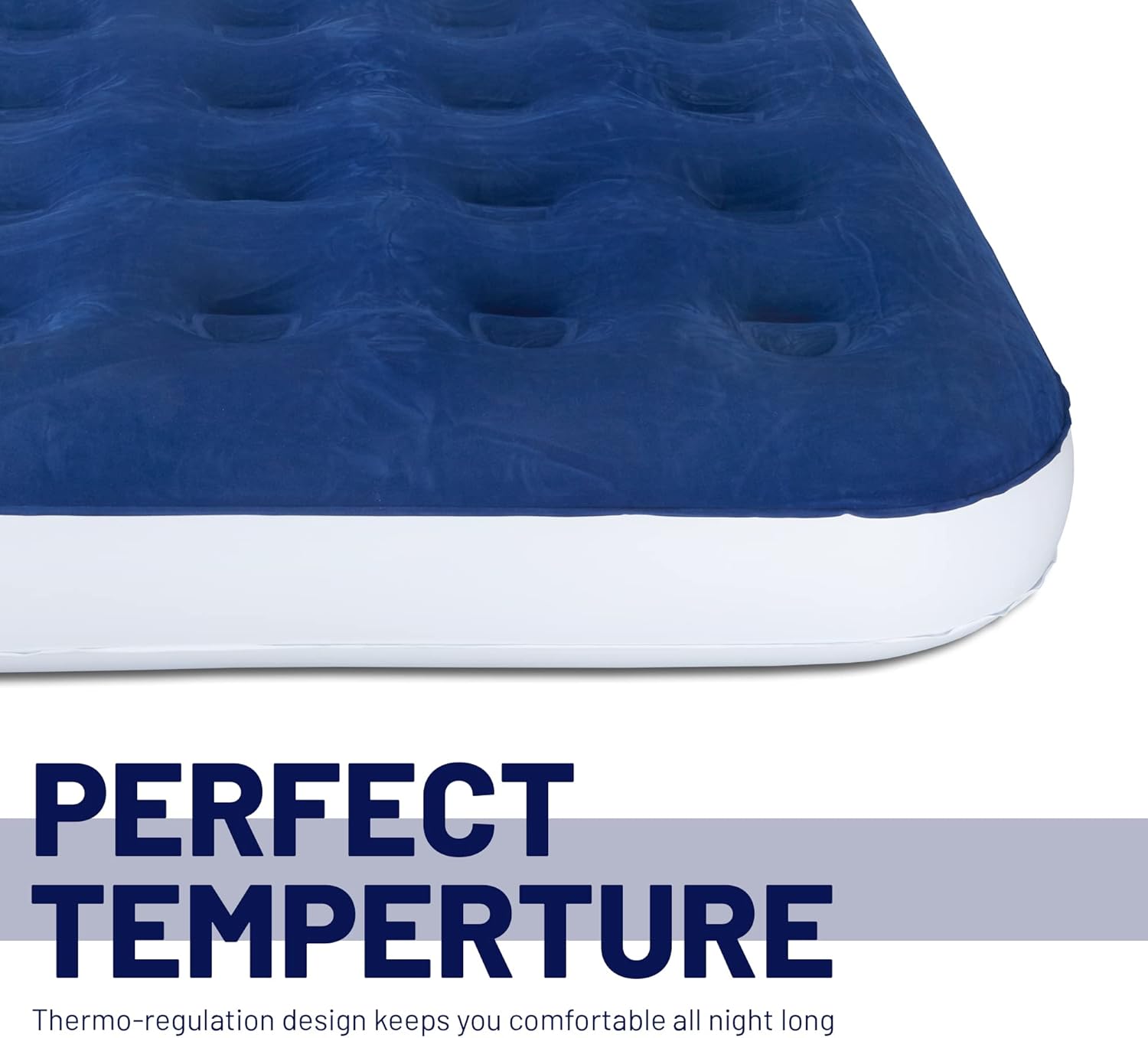 Colchón inflable de lujo duradero de 9 pulgadas con tecnología Comfort Coil y bomba de alta capacidad, bueno para campamento, hogar y viajes