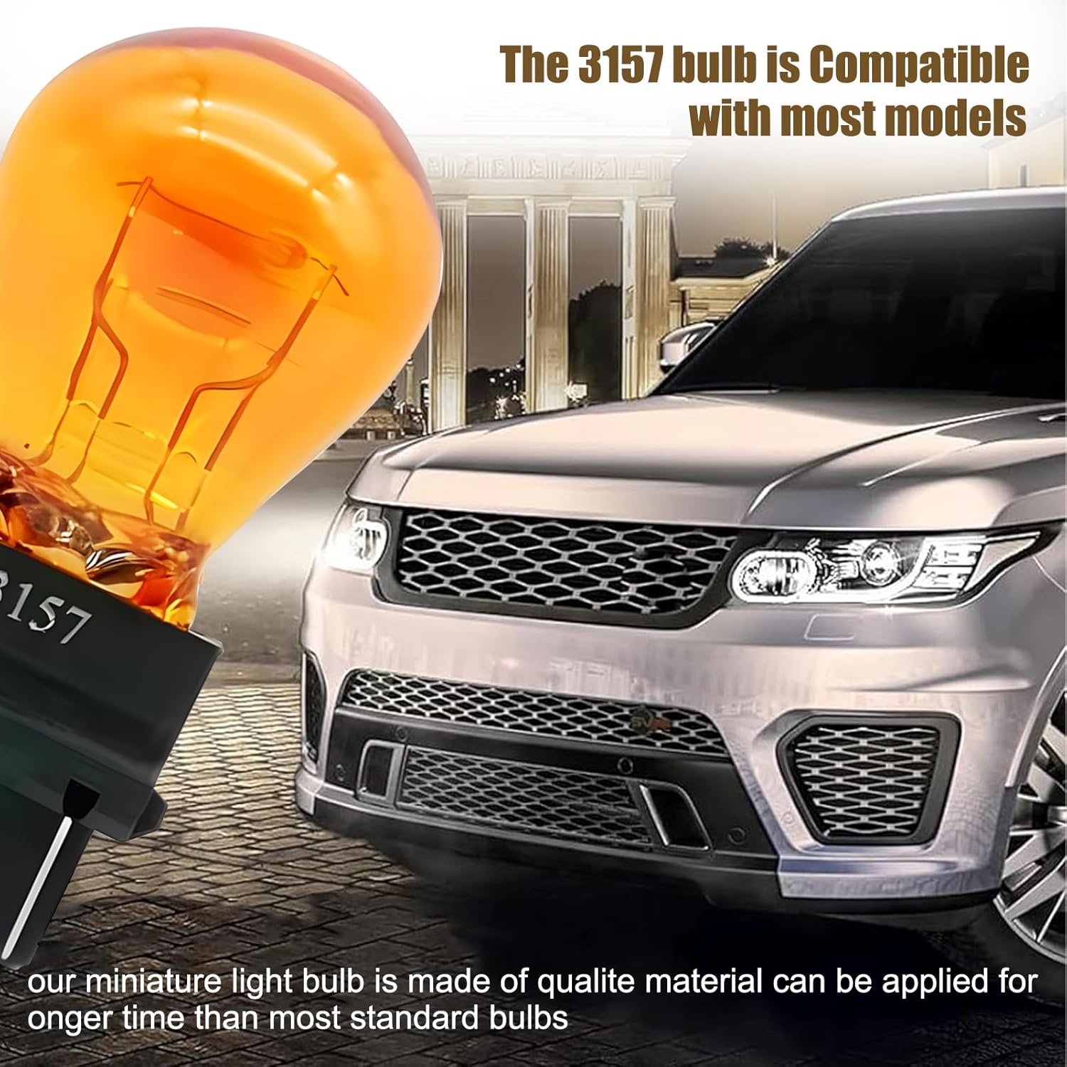 Pack-10 3157 – Bombilla de freno para automóvil, 12 V, 215 W, filamento estable, lámpara halógena de alto brillo, mini luz trasera de cristal de