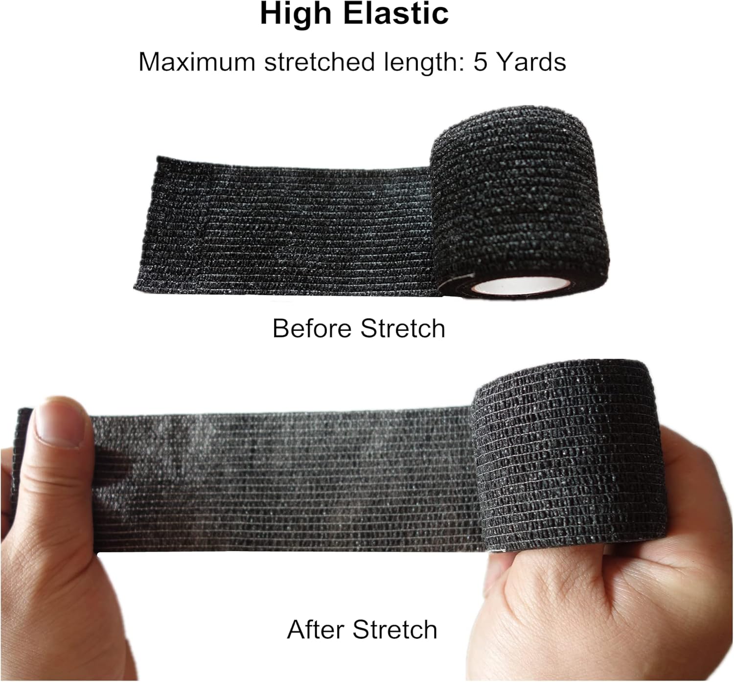 Paquete de 6 vendajes cohesivos de 2 pulgadas, cinta autoadhesiva autoadhesiva autoadhesiva transpirable para muñeca, tobillo, deportes, tatuaje (5