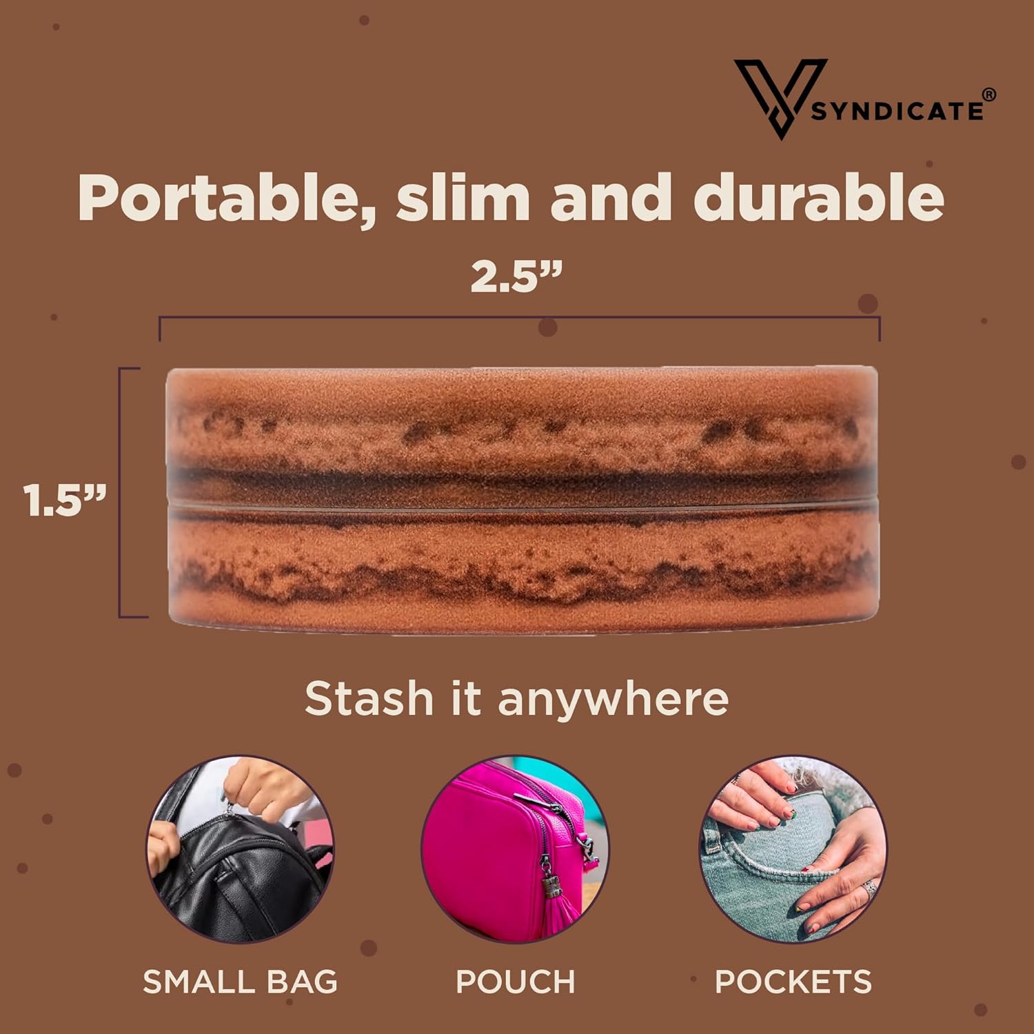 V Syndicate – Molinillo de comedor SharpShred  Molinillo de hierbas de aluminio de 2 piezas con dientes afilados para moler sin esfuerzo y fácil
