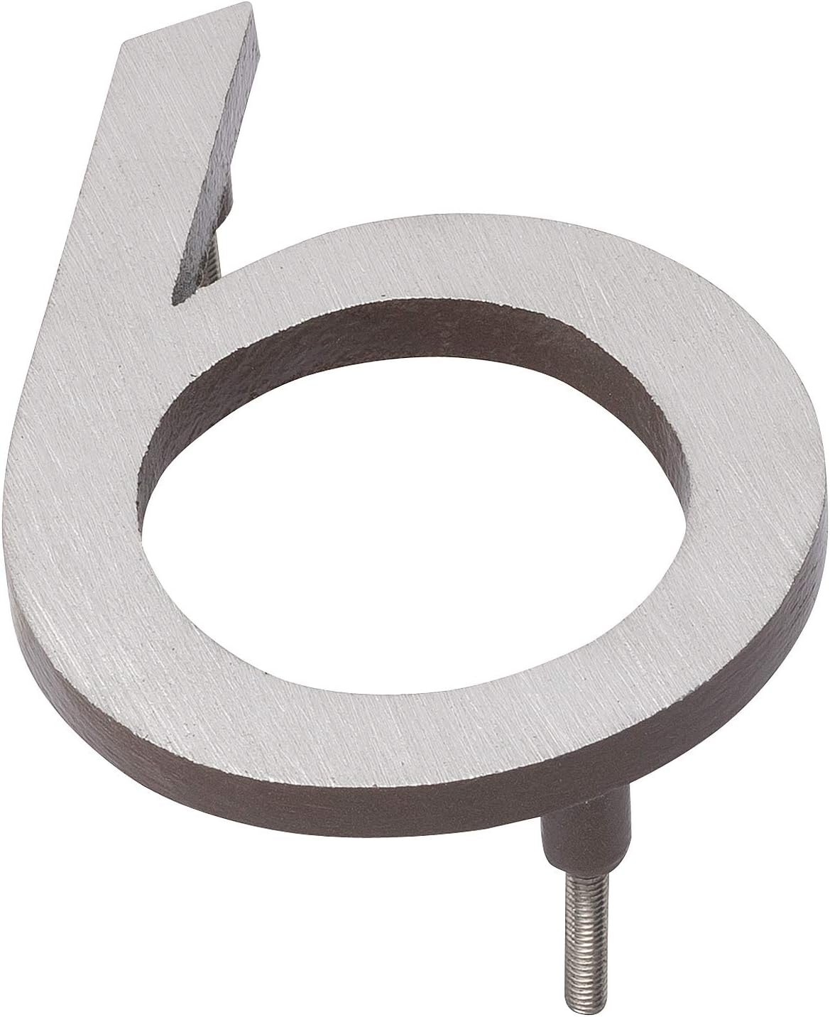 Montague Metal Products MHN-06-F-RB2-6 Números flotantes modernos de aluminio cepillado macizo, 6 pulgadas, bronce romano recubierto de polvo de