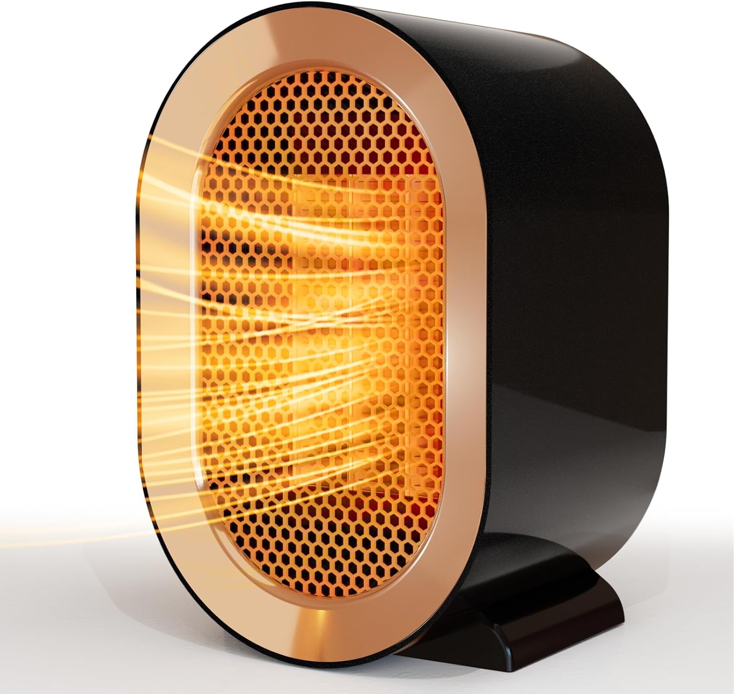 Calentador de espacio, calentador de espacio de cerámica PTC de 1200 W para uso en interiores, calentador de escritorio silencioso para oficina,