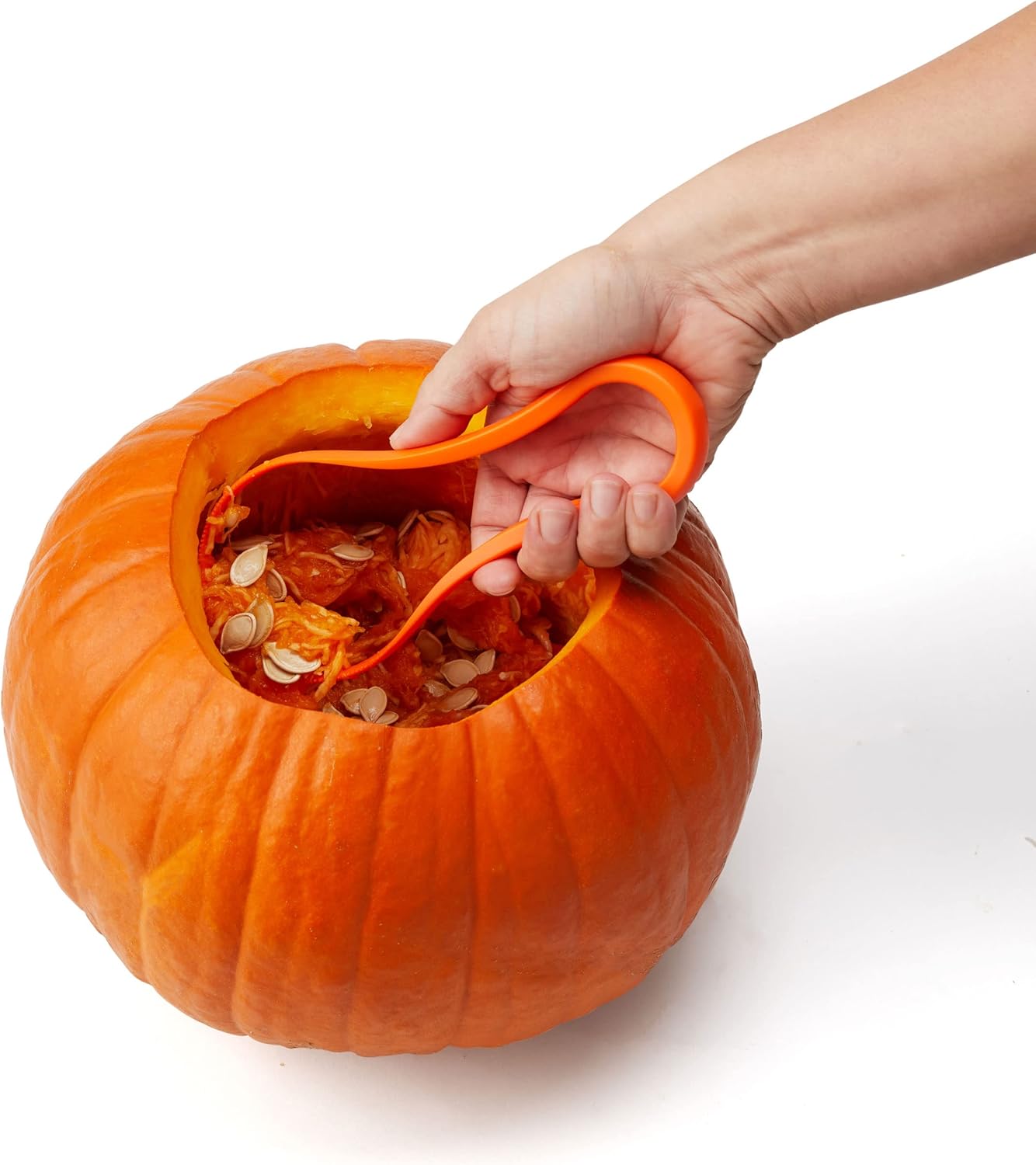 Chef’n Juego de herramientas de calabaza de anidación 3 en 1 de Halloween, naranja