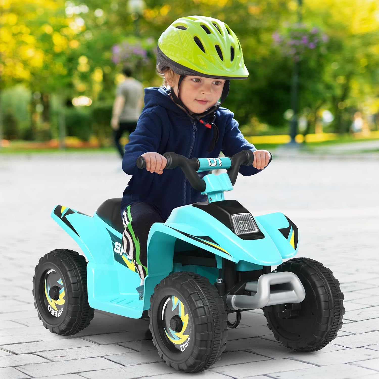 DORTALA ATV para niños, auto de juguete motorizado alimentado por batería de 6 V con velocidades altasbajas, ruedas antideslizantes, Quad eléctrico