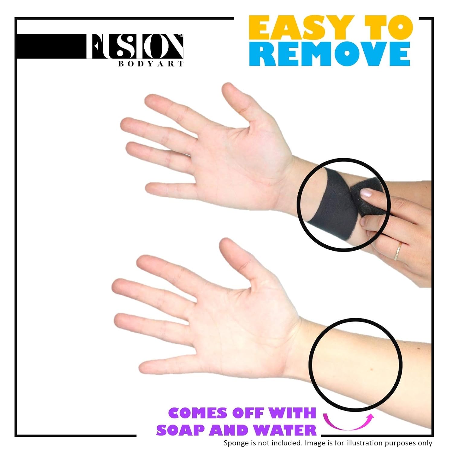Fusion Body Art Pintura facial profesional  Prime Fresh Blue (1.26 onzas), suministros de pintura facial y corporal activada por agua, calidad