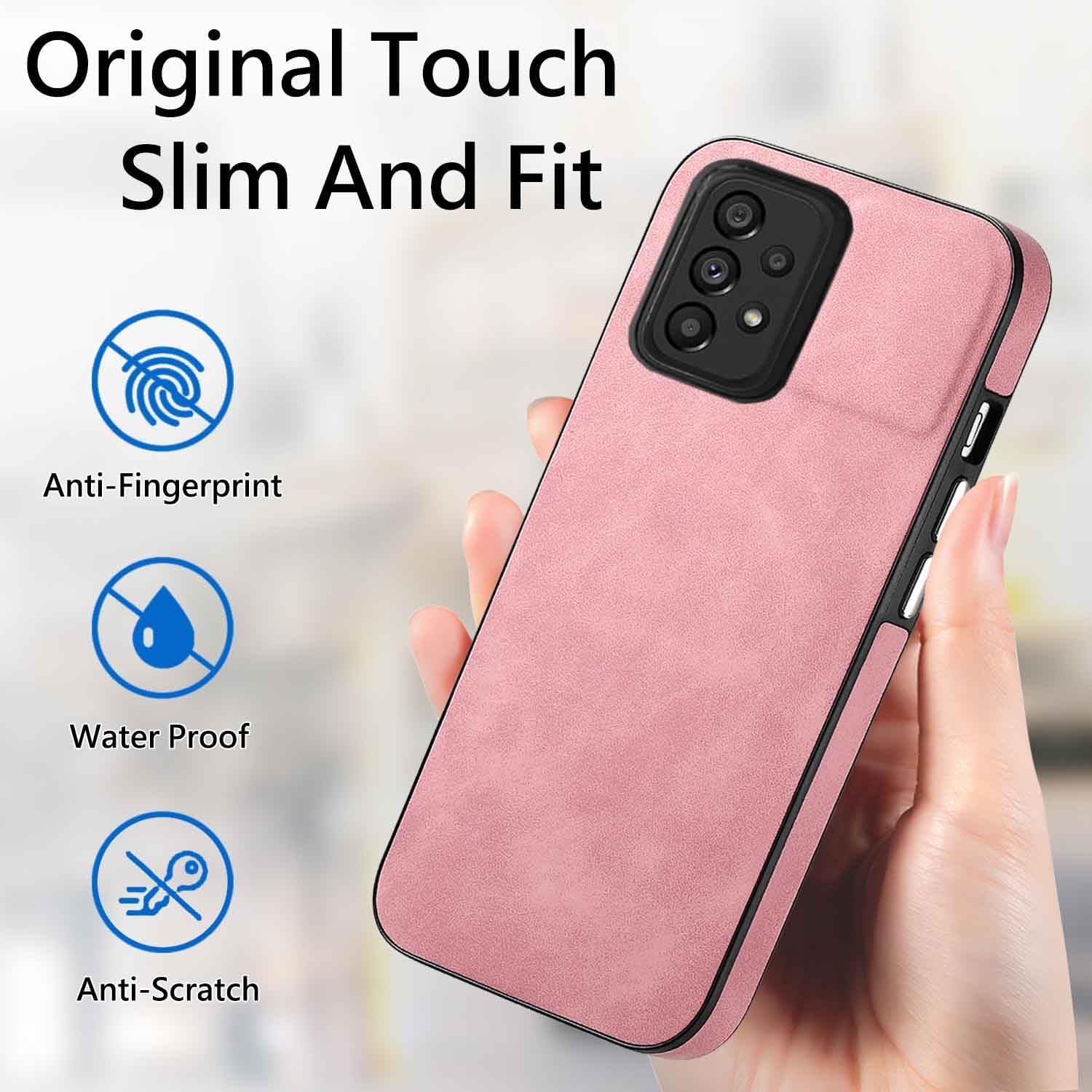 Asuwish Funda de teléfono para Samsung Galaxy A53 5G con protector de pantalla de vidrio templado y funda delgada de cuero suave y resistente,