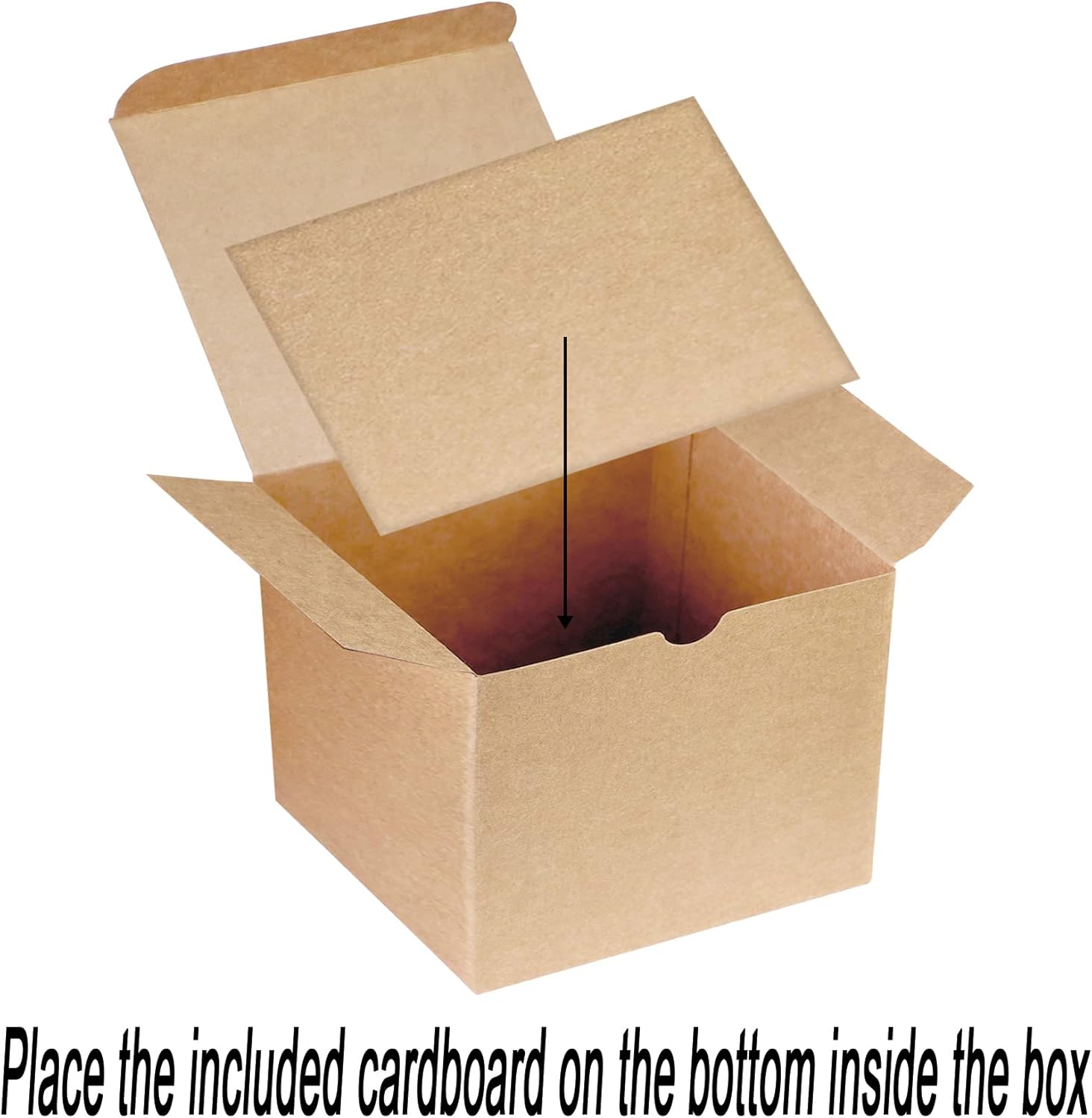 Xxcxpark 30 cajas de regalo de papel kraft marrón de 5 x 5 x 3.5 pulgadas, caja de embalaje de regalo de papel kraft con tapa para manualidades,