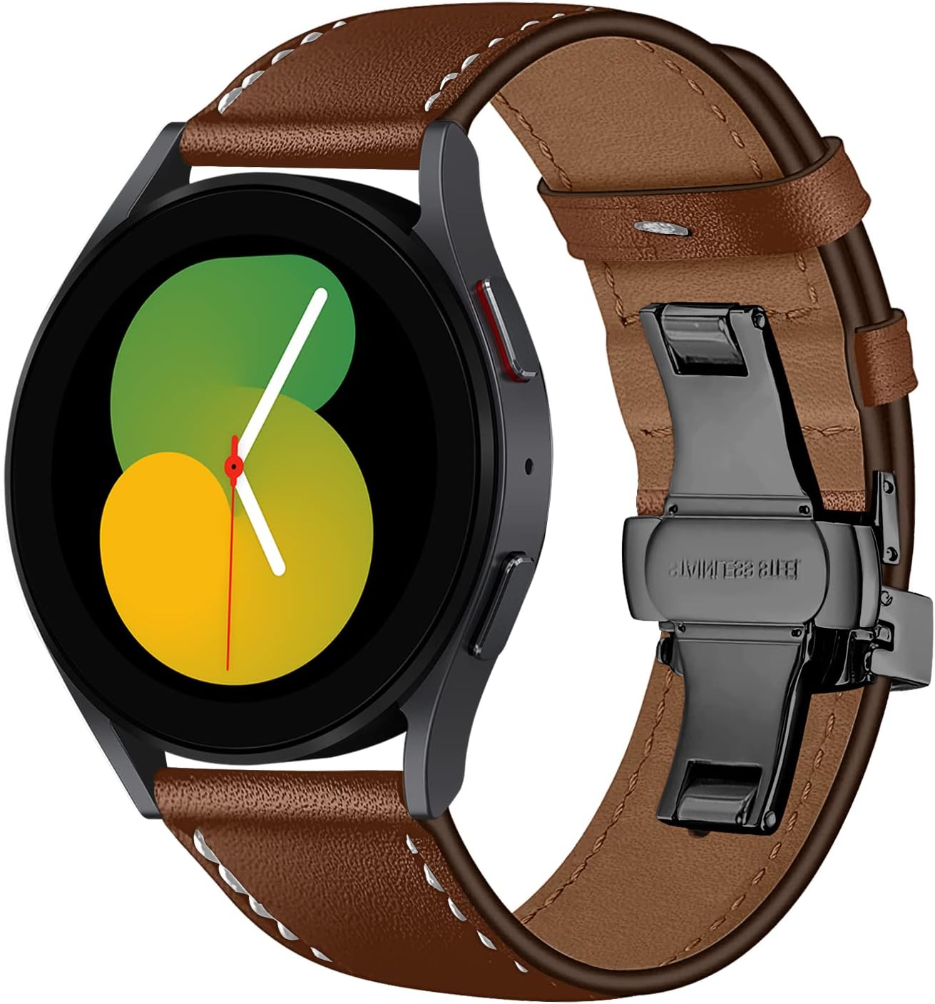 Correa de cuero para Samsung Galaxy Watch 5 Band 1.575 in 1.732 inGalaxy Watch 5 Pro Band 1.772 inGalaxy Watch 4 Band 1.575 in 1.732 in4 Classic