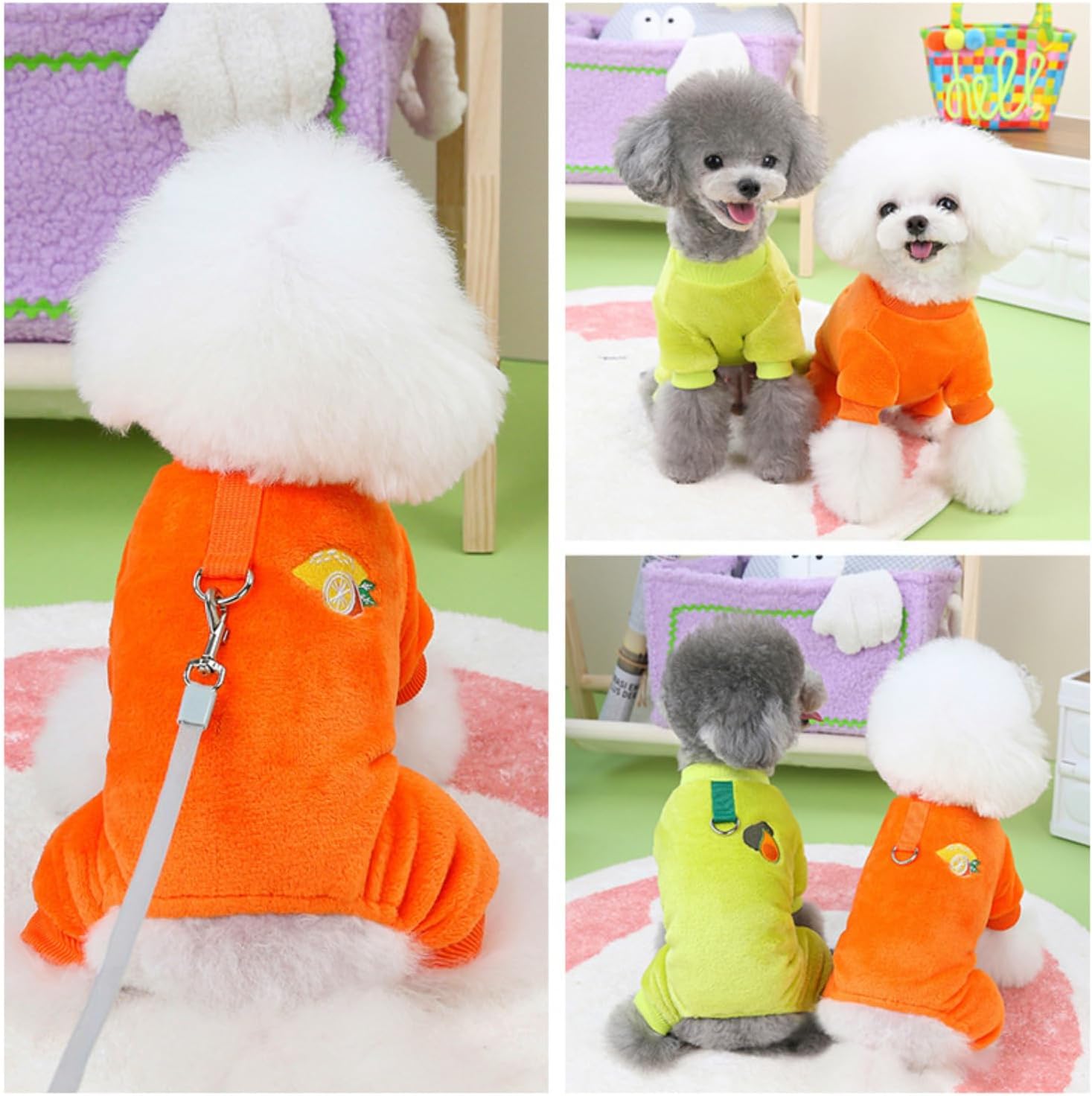 Suéter para perro, overol de invierno de forro polar para cachorros, ropa para perros pequeños, hembras y niños, pijama cálida para perros pequeños,