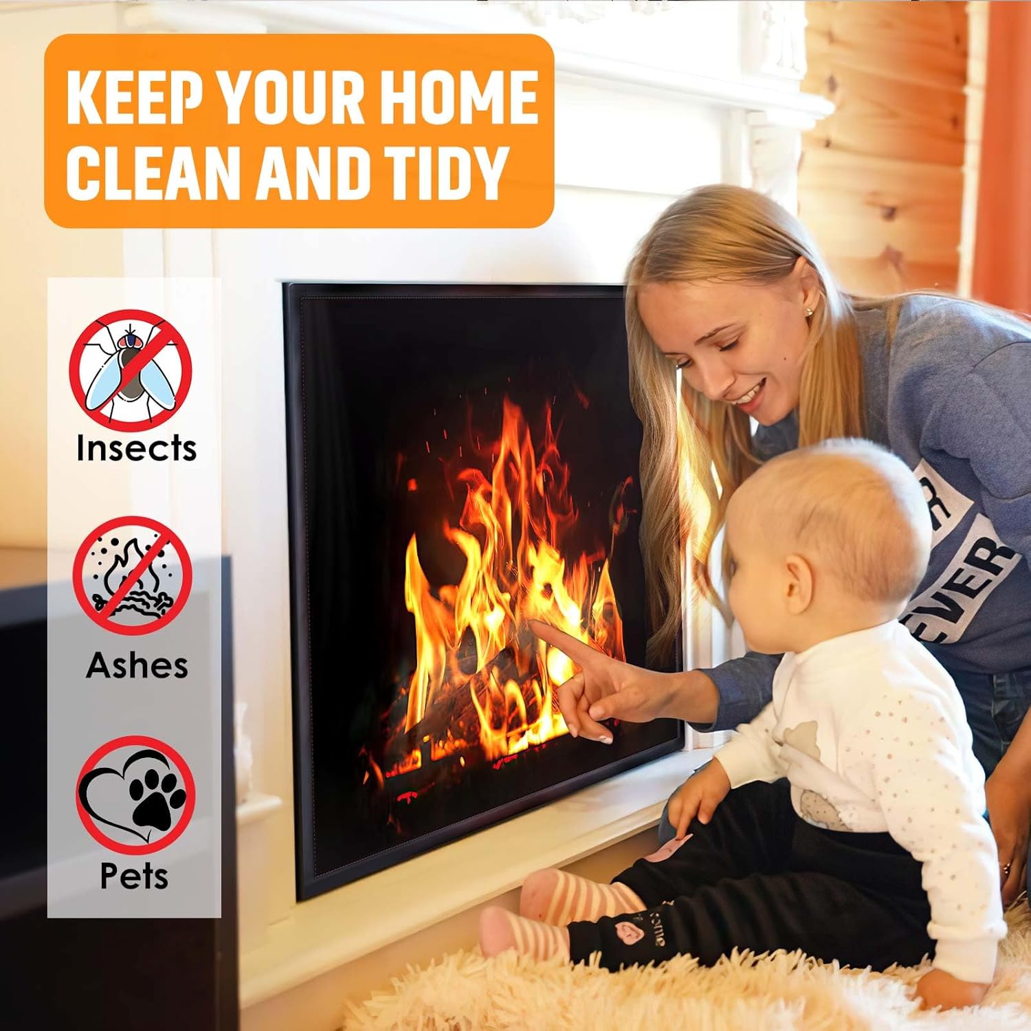 Funda magnética para chimenea, la manta bloqueadora de chimenea detiene la pérdida de calor durante la noche, tapón ajustable para chimenea que