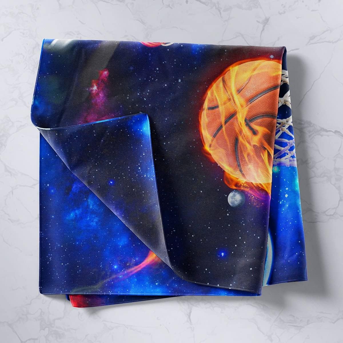 Castle Fairy Tapiz de baloncesto con aro de baloncesto para habitación, galaxia, planeta, decoración de pared, arte, espacio exterior, decoración