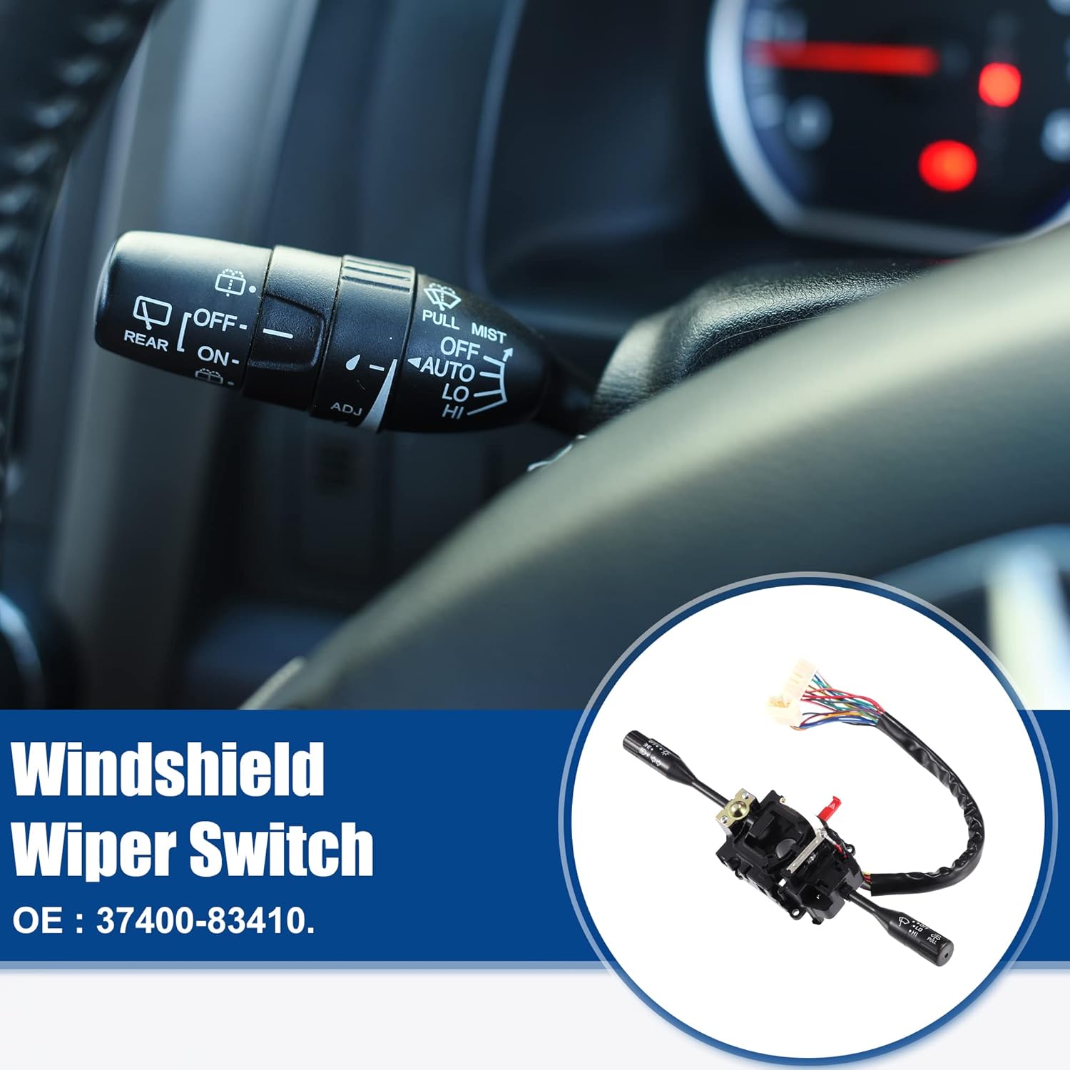ACROPIX LHD – Interruptor de combinación de faros delanteros, interruptor multifunción para Suzuki Samurai 1986-1995 37400-83410, paquete de 1