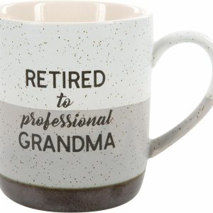 Pavilion Gift Company Taza de café grande de cerámica de 15 onzas, Retired to Professional Grandma, 1 unidad (paquete de 1), color gris Pavilion Gift Company Taza de café grande de cerámica de 15 onzas, Retired to Professional Grandma, 1 unidad (paquete de 1), color gris