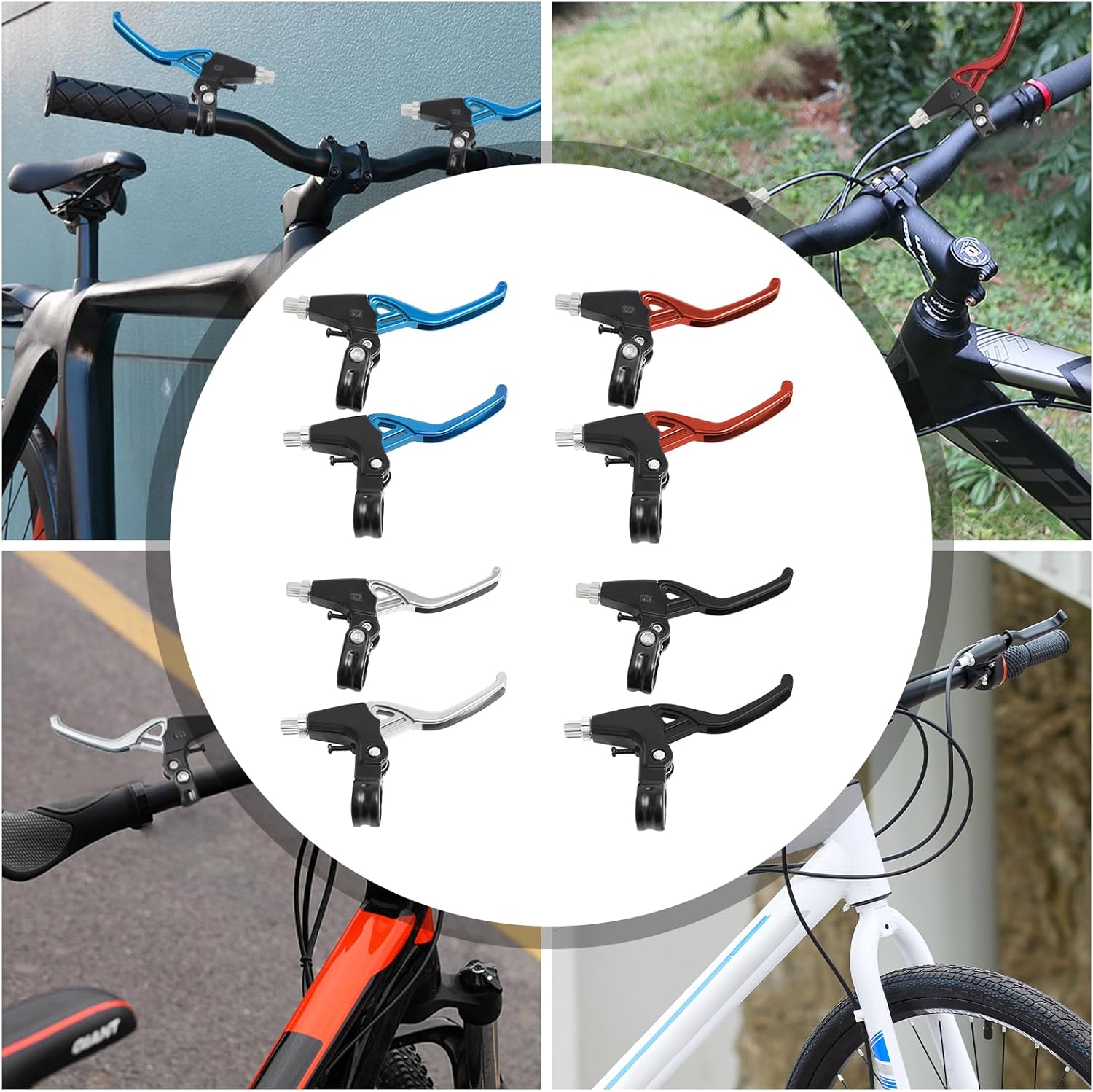 HuaShuani 1 par de palanca de freno de bicicleta, manillar universal de aleación de aluminio, bicicleta de montaña, bicicleta para niños, bicicleta