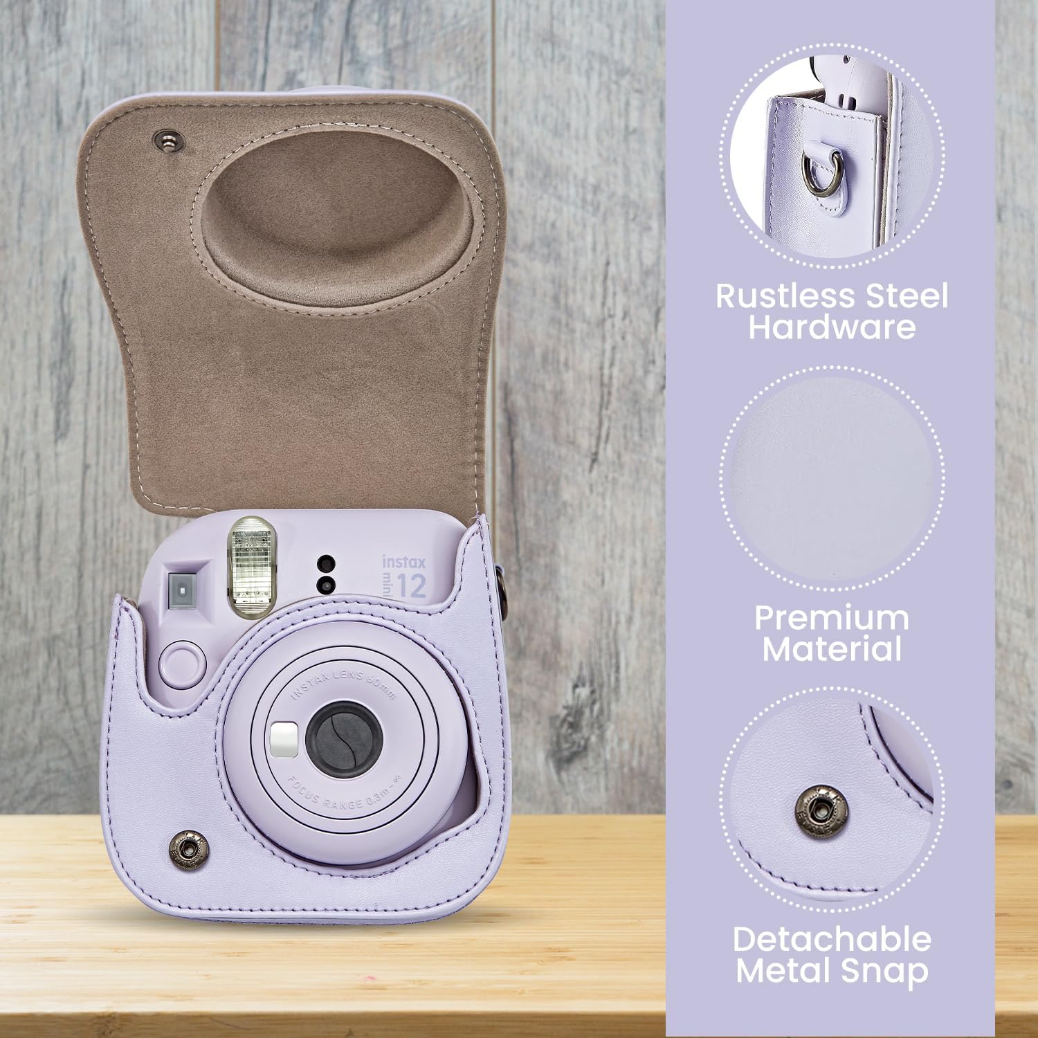 FujiFilm – Paquete de accesorios, incluye álbum de fotos, funda para cámara, correa para cámara, paquete de 60 películas de exposición y paño de
